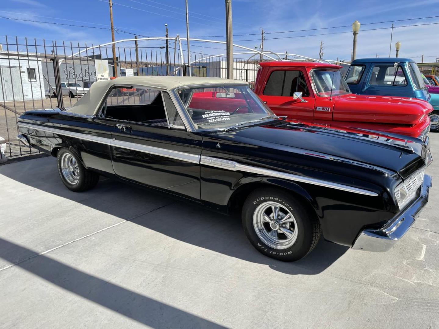 1964 Black Plymouth Other , located at 119 E Andy Devine Ave., Kingman, AZ, 86401, (928) 753-1946, 0.000000, 0.000000 - 383 4 speed Still have original 3 on the tree New tires A-C Bluetooth radio convertible New top - Photo#6