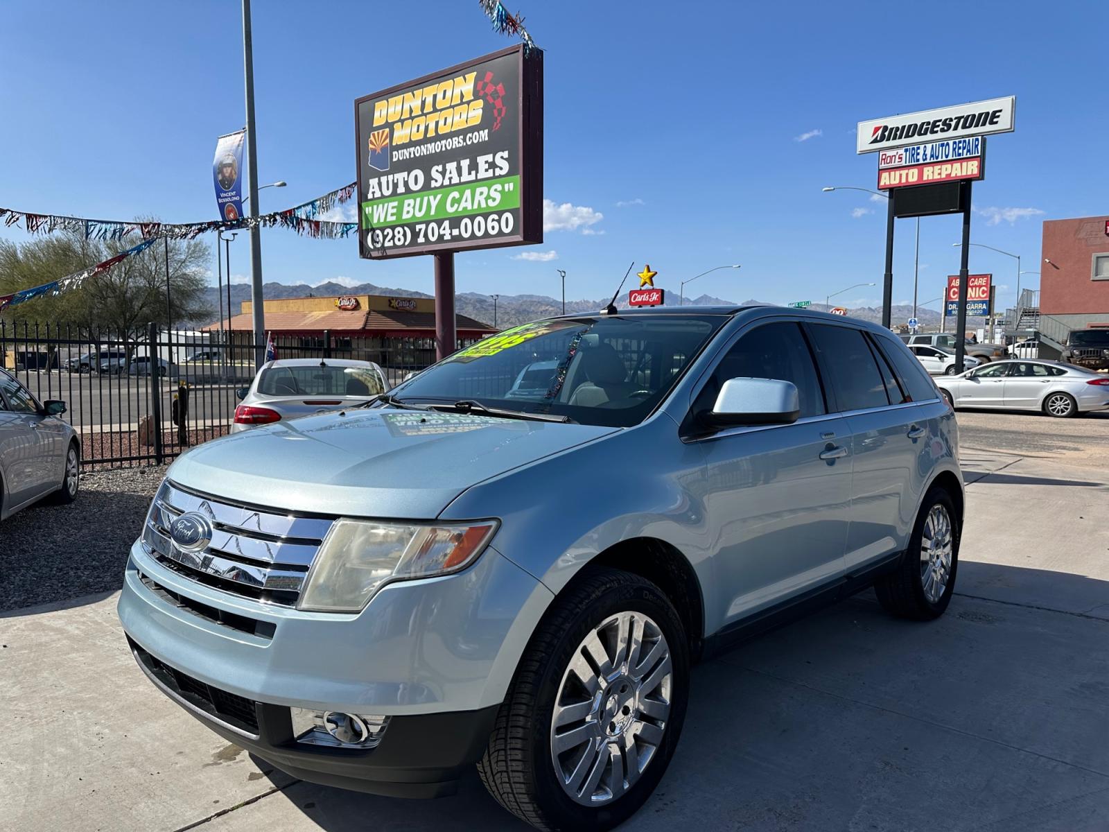 2008 Teal Ford Edge Limited FWD (2FMDK39C58B) with an 3.5L V6 DOHC 24V engine, 6-Speed Automatic Overdrive transmission, located at 2190 Hwy 95, Bullhead City, AZ, 86442, (928) 704-0060, 0.000000, 0.000000 - 2008 Ford Edge limited . Leather . Panoramic moon roof . New tires . Completely serviced 144k miles . In house financing available - Photo #1