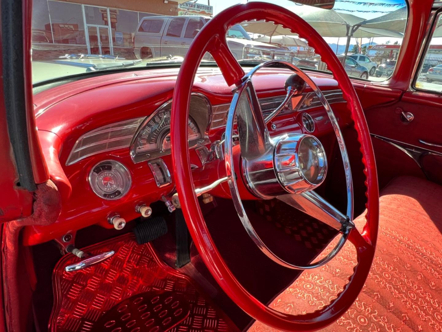 1956 Red pontiac Star chief , located at 2190 Hwy 95, Bullhead City, AZ, 86442, (928) 704-0060, 0.000000, 0.000000 - 1956 Pontiac Starchief Original 52,539 Original Miles. . Stored over 30+ years in air conditioned storage . We added vintage air conditioning. works amazing. this car gets ice cold a/c on the inside . . This car is very rare with the original paint and original interior. Actual miles of 52,539. 32 - Photo#15