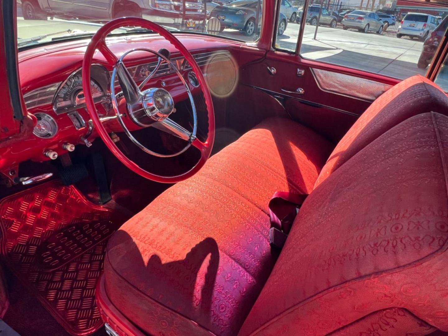 1956 Red pontiac Star chief , located at 2190 Hwy 95, Bullhead City, AZ, 86442, (928) 704-0060, 0.000000, 0.000000 - 1956 Pontiac Starchief Original 52,539 Original Miles. . Stored over 30+ years in air conditioned storage . We added vintage air conditioning. works amazing. this car gets ice cold a/c on the inside . . This car is very rare with the original paint and original interior. Actual miles of 52,539. 32 - Photo#3