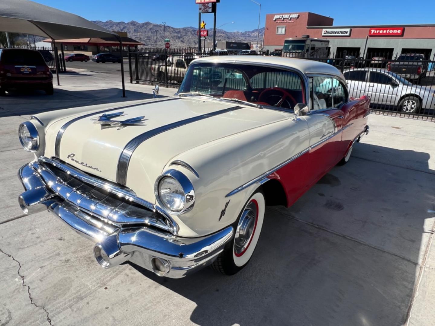 1956 Red pontiac Star chief , located at 2190 Hwy 95, Bullhead City, AZ, 86442, (928) 704-0060, 0.000000, 0.000000 - 1956 Pontiac Starchief Original 52,539 Original Miles. . Stored over 30+ years in air conditioned storage . We added vintage air conditioning. works amazing. this car gets ice cold a/c on the inside . . This car is very rare with the original paint and original interior. Actual miles of 52,539. 32 - Photo#4