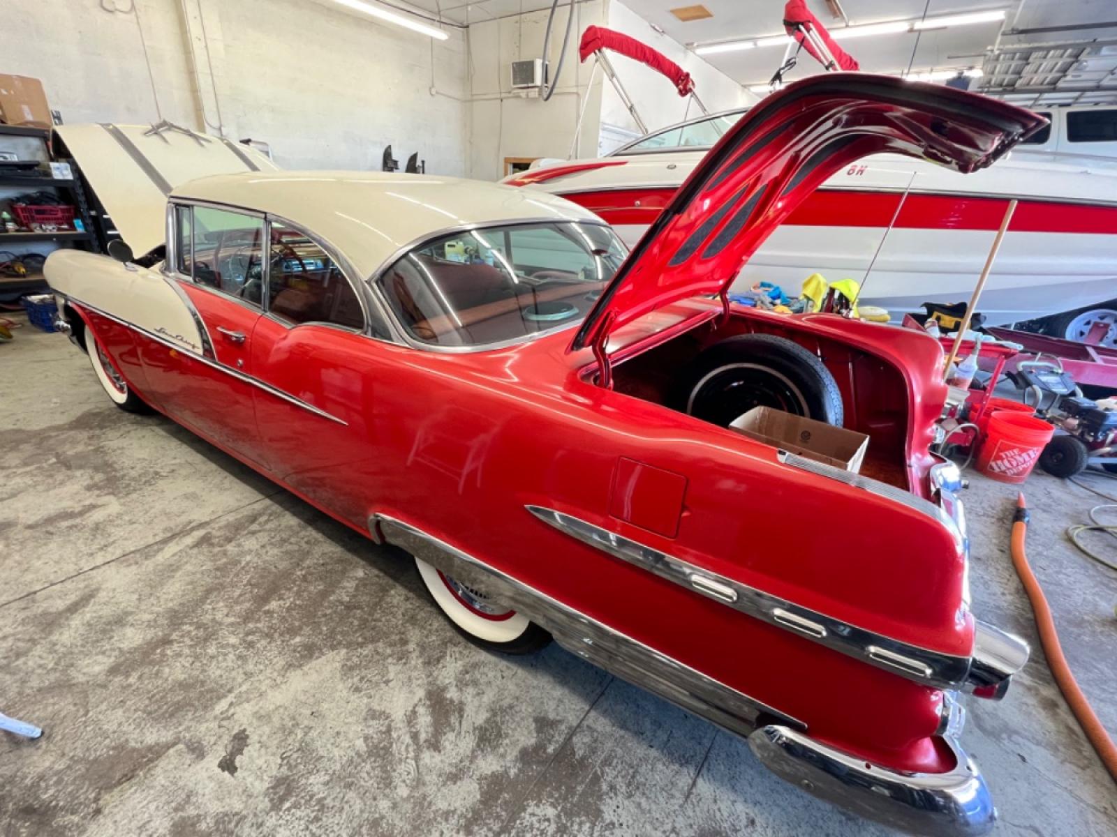 1956 Red pontiac Star chief , located at 2190 Hwy 95, Bullhead City, AZ, 86442, (928) 704-0060, 0.000000, 0.000000 - 1956 Pontiac Starchief Original 52,539 Original Miles. Original Interior. Stored over 30+ years in air conditioned storage . We are adding vintage air conditioning. This car is very rare with the original paint and original interior. Actual miles of 52,539. 326 cubic in V8. - Photo #5