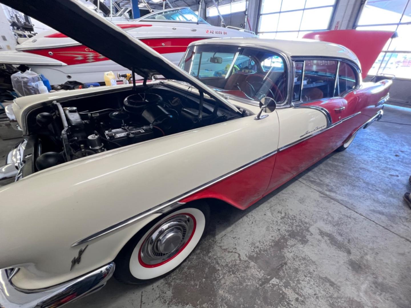 1956 Red pontiac Star chief , located at 2190 Hwy 95, Bullhead City, AZ, 86442, (928) 704-0060, 0.000000, 0.000000 - 1956 Pontiac Starchief Original 52,539 Original Miles. . Stored over 30+ years in air conditioned storage . We added vintage air conditioning. works amazing. this car gets ice cold a/c on the inside . . This car is very rare with the original paint and original interior. Actual miles of 52,539. 32 - Photo#6