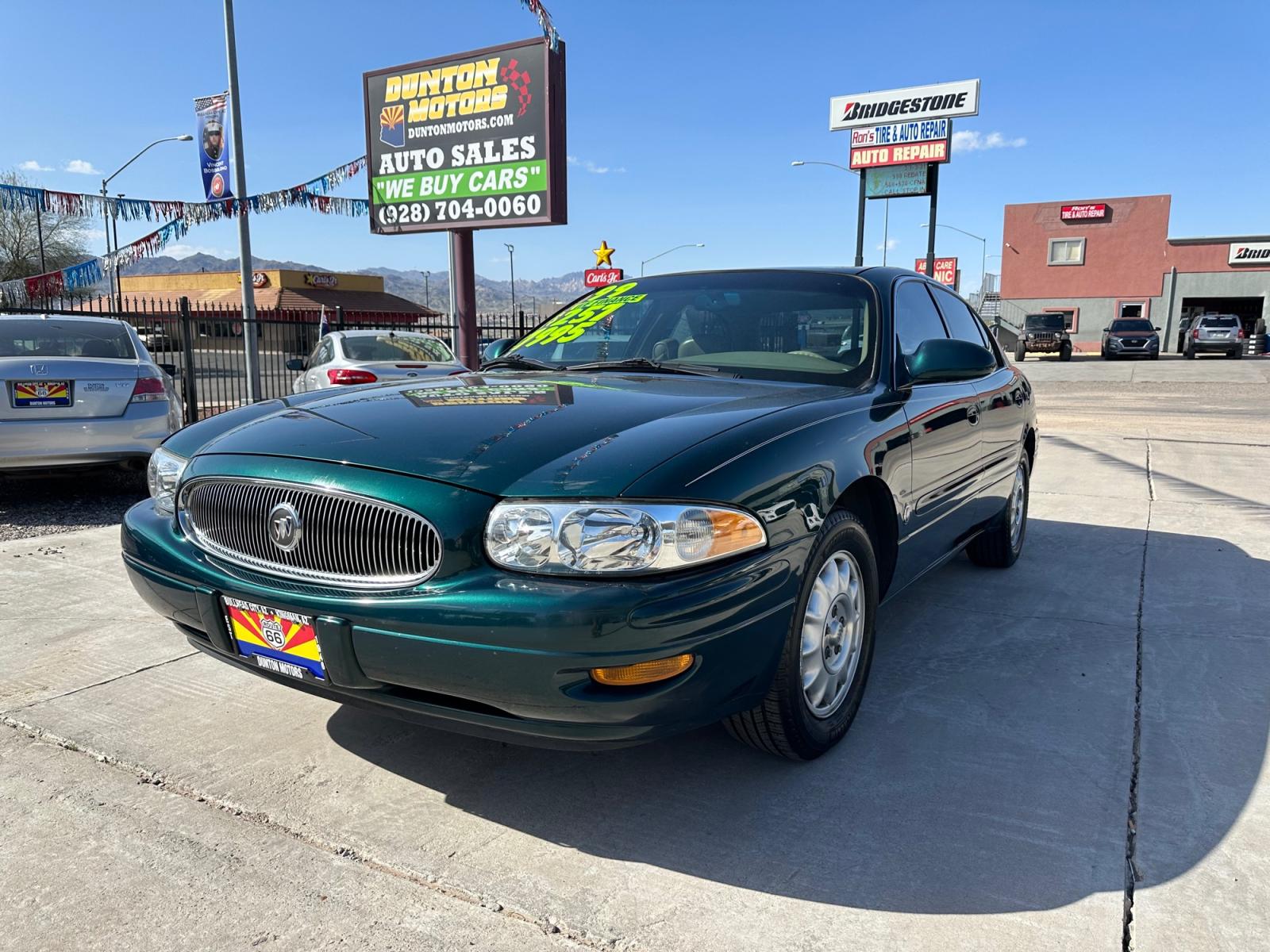 2000 Green Buick LeSabre Custom (1G4HP54KXYU) with an 3.8L V6 OHV 12V engine, 4-Speed Automatic Overdrive transmission, located at 2190 Hwy 95, Bullhead City, AZ, 86442, (928) 704-0060, 0.000000, 0.000000 - Photo #0