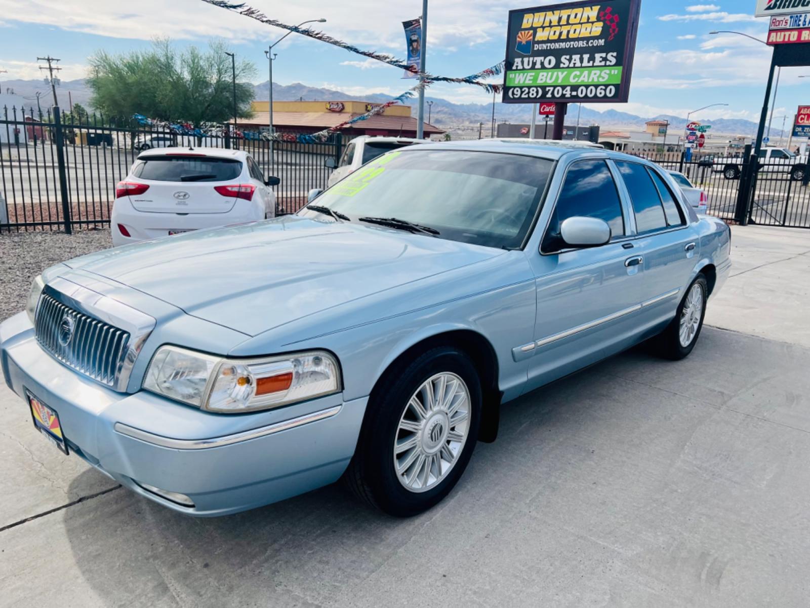 2008 blue /tan Mercury Grand Marquis LS (2MEFM75V98X) with an 4.6L V8 OHC FFV engine, 4-Speed Automatic Overdrive transmission, located at 2190 Hwy 95, Bullhead City, AZ, 86442, (928) 704-0060, 0.000000, 0.000000 - 2008 Mercury Grand Marquis LS. super clean. 4.6 V8. 126k miles. automatic, leather. Completely serviced. Ice cold A/c . free warranty. In house financing available. Buy here pay here. Free carfax. Free and clear Arizona title. This car runs and drives great. V8 - Photo #11