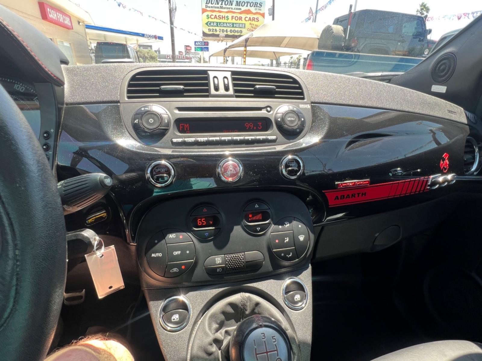 2012 Black Fiat 500 Abarth ( 3C3CFFFH8C) with an 1.4L L4 engine, 5-Speed Manual transmission, located at 2190 Hwy 95, Bullhead City, AZ, 86442, (928) 704-0060, 0.000000, 0.000000 - 2012 fiat 500. only 42k miles. Manual trans. leather loaded. super clean. always garaged. no accidents 2 owners. - Photo #15