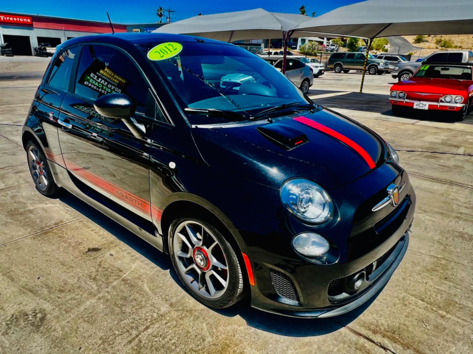 2012 Black Fiat 500 Abarth ( 3C3CFFFH8C) with an 1.4L L4 engine, 5-Speed Manual transmission, located at 2190 Hwy 95, Bullhead City, AZ, 86442, (928) 704-0060, 0.000000, 0.000000 - 2012 fiat 500. only 42k miles. Manual trans. leather loaded. super clean. always garaged. no accidents 2 owners. - Photo #2