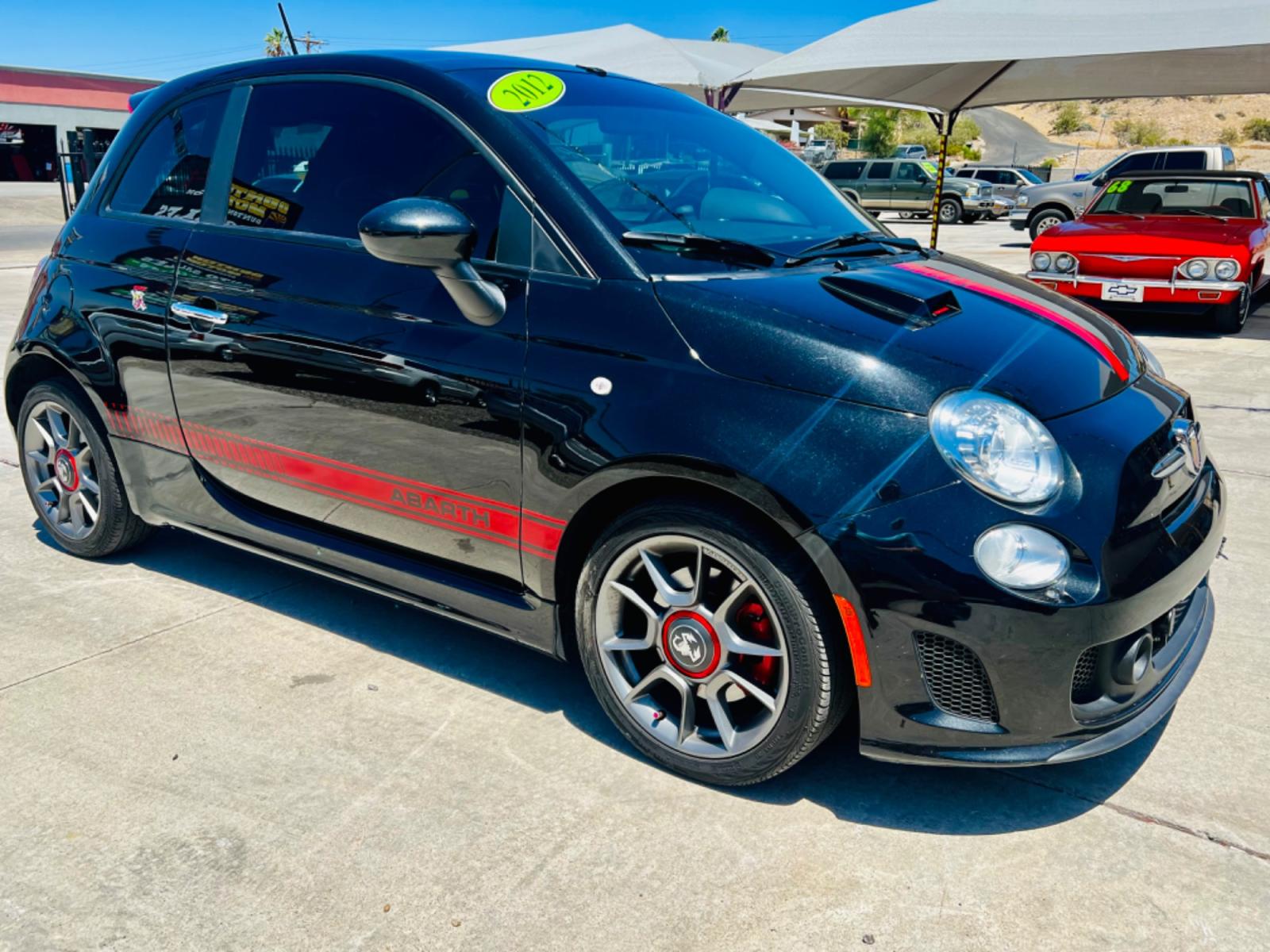 2012 Black Fiat 500 Abarth ( 3C3CFFFH8C) with an 1.4L L4 engine, 5-Speed Manual transmission, located at 2190 Hwy 95, Bullhead City, AZ, 86442, (928) 704-0060, 0.000000, 0.000000 - 2012 fiat 500. only 42k miles. Manual trans. leather loaded. super clean. always garaged. no accidents 2 owners. - Photo #3