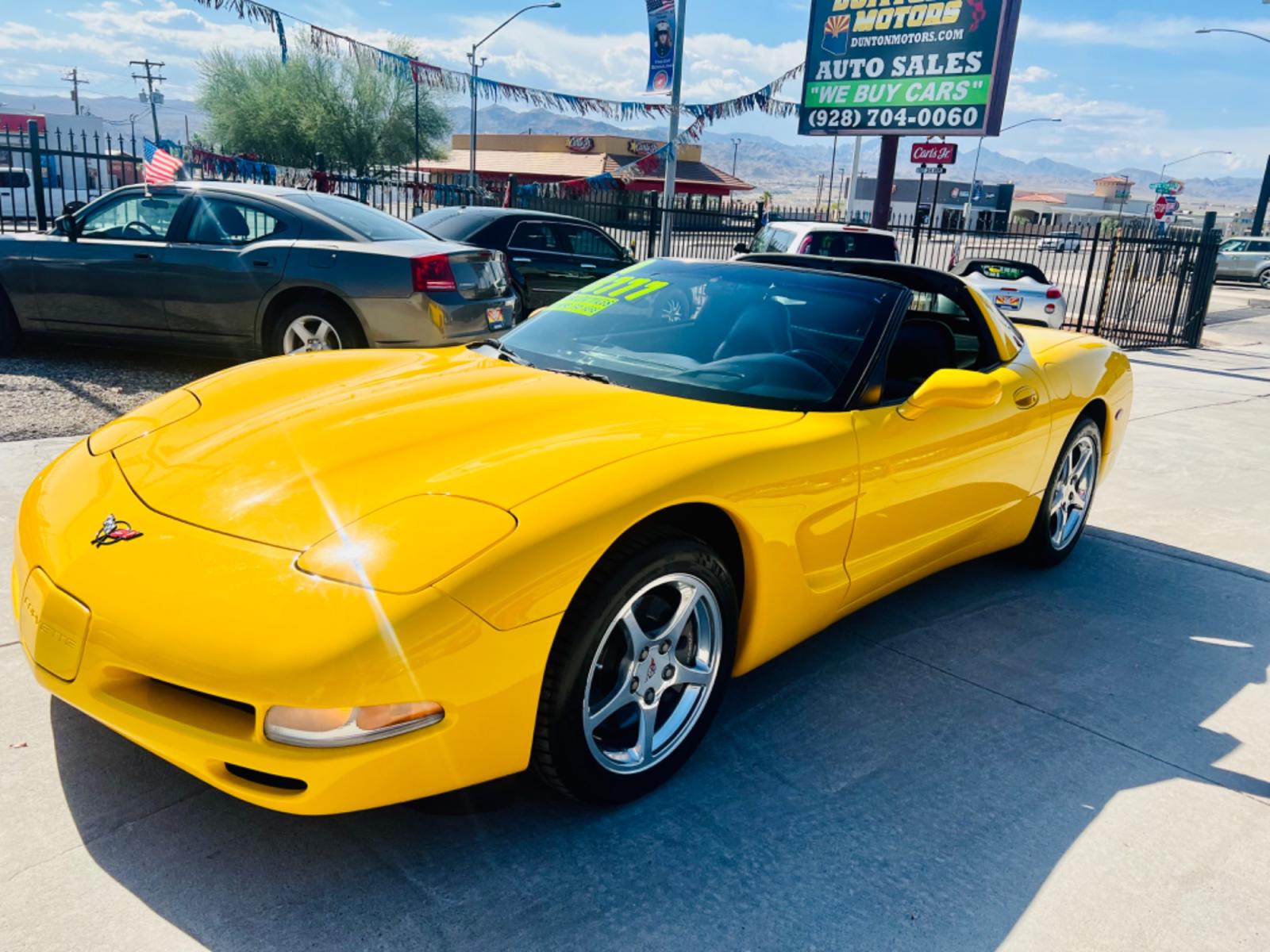 2000 Yellow Chevrolet Corvette Coupe (1G1YY22G7Y5) with an 5.7L V8 OHV 16V engine, located at 2190 Hwy 95, Bullhead City, AZ, 86442, (928) 704-0060, 0.000000, 0.000000 - 2000 Chevrolet Corvette Coupe. 84k miles. Always garaged. 2 owner clean carfax. Michelin tires. In excellent condition. - Photo #0