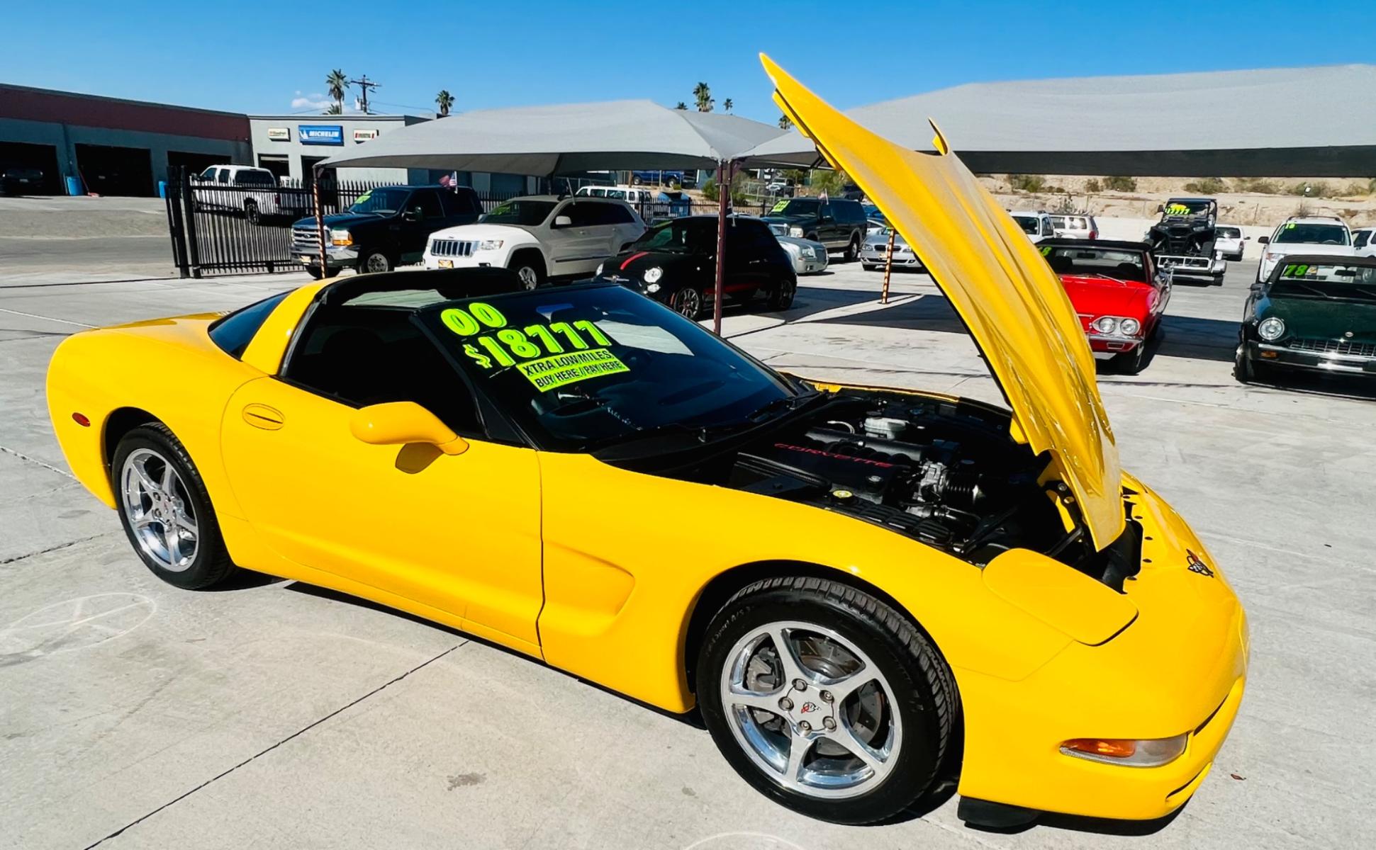 2000 Yellow Chevrolet Corvette Coupe (1G1YY22G7Y5) with an 5.7L V8 OHV 16V engine, located at 2190 Hwy 95, Bullhead City, AZ, 86442, (928) 704-0060, 0.000000, 0.000000 - 2000 Chevrolet Corvette Coupe. 84k miles. Always garaged. 2 owner clean carfax. Michelin tires. In excellent condition. - Photo #9