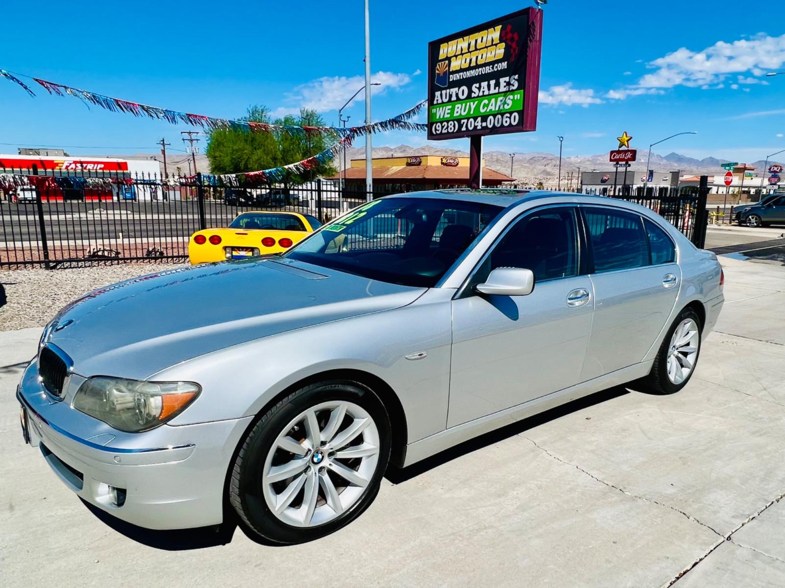 2008 Silver BMW 750i , located at 2190 Hwy 95, Bullhead City, AZ, 86442, (928) 704-0060, 0.000000, 0.000000 - 2008 bmw 750i. 100k miles . Free warranty . Free CARFAX . New tires . Engine replaced 8/2022 . Runs and drives great . Top of the line bmw . Leather , moonroof , loaded . Financing available - Photo #2