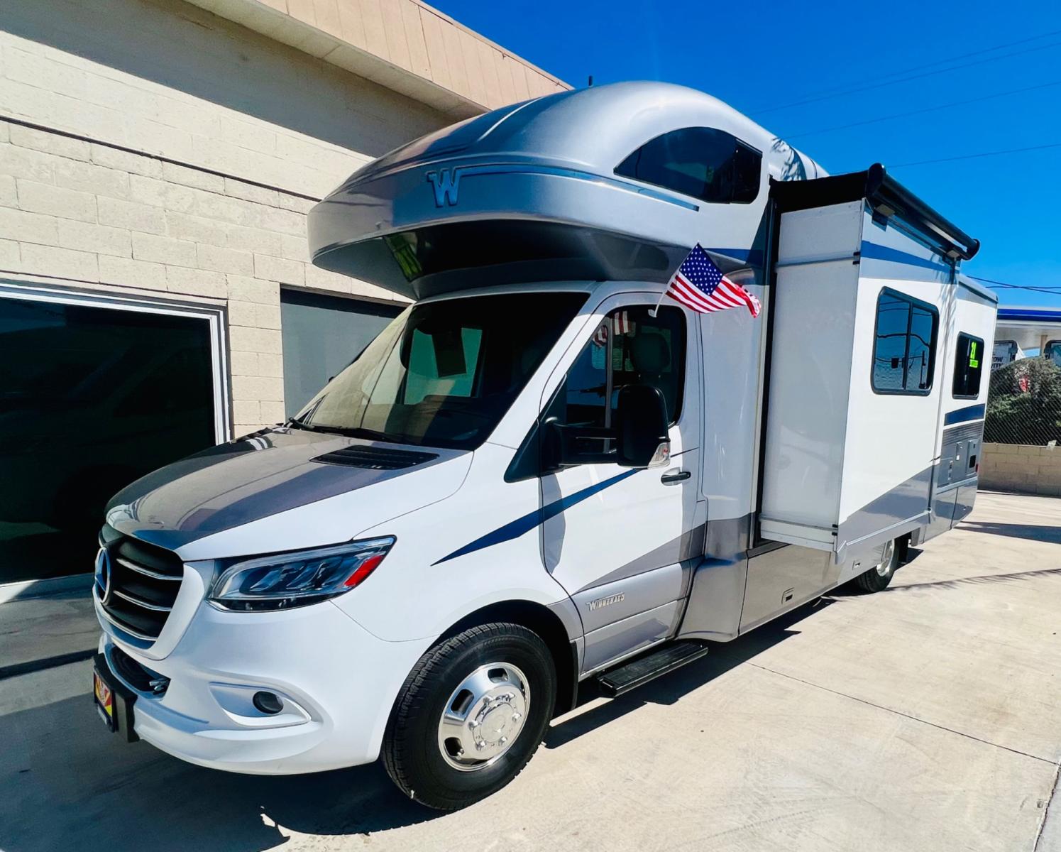 2021 White Winnebago View , located at 2190 Hwy 95, Bullhead City, AZ, 86442, (928) 704-0060, 0.000000, 0.000000 - 2021 Winnebago view . Mercedes Benz diesel . Only 4300 miles . Clear title . Electric slide . Diesel generator with 8 hours . Solar charging system . Bluetooth . Navigation . Super clean - Photo #3