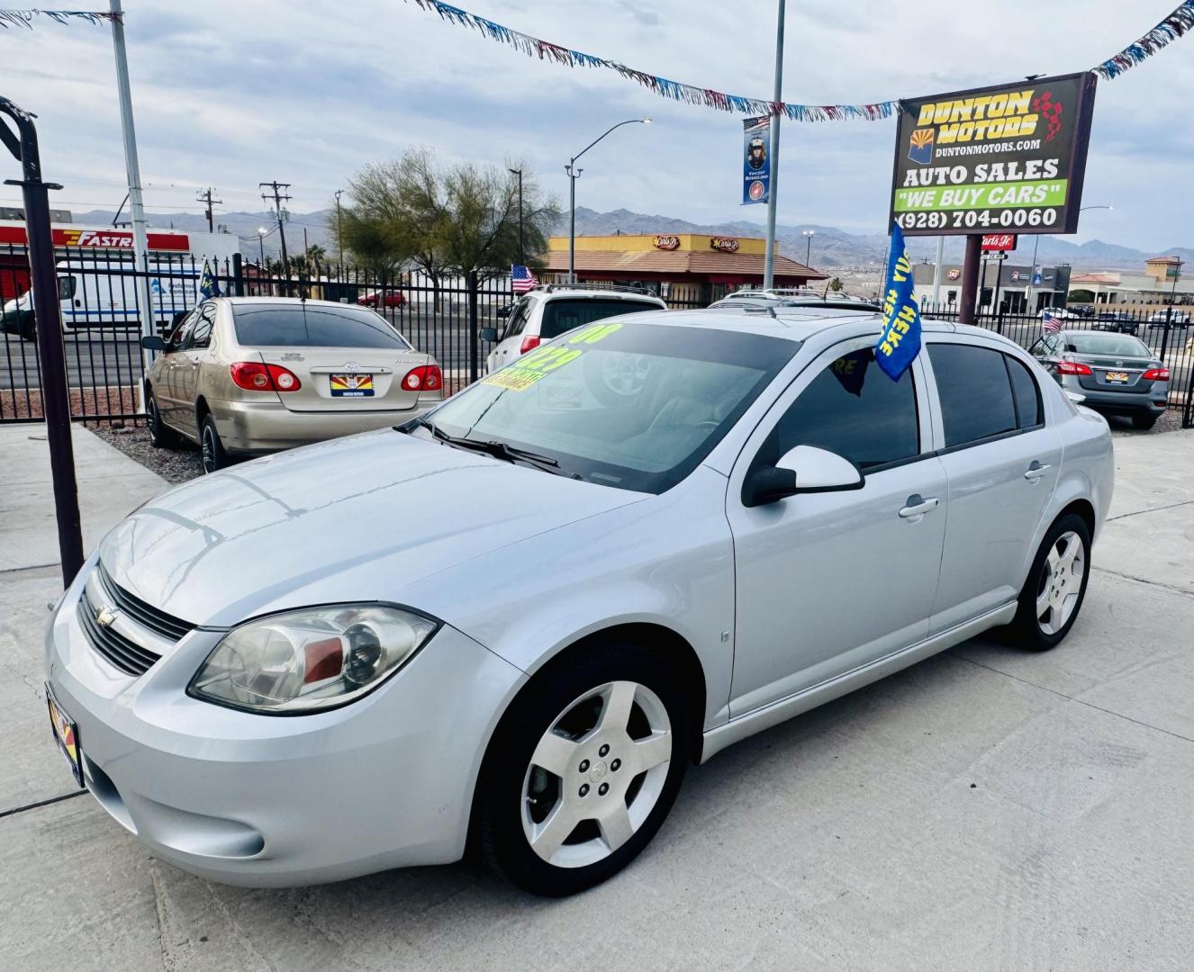 2008 Silver Chevrolet Cobalt LT2 Sedan (1G1AM58B687) with an 2.4L L4 DOHC 16V engine, 4-Speed Automatic Overdrive transmission, located at 2190 Hwy 95, Bullhead City, AZ, 86442, (928) 704-0060, 0.000000, 0.000000 - 2008 Chevrolet Cobalt. Silver. Custom wheels. completely serviced . in house financing available. - Photo#2