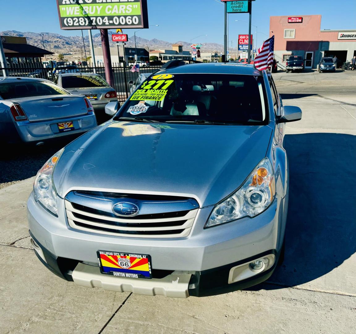 2012 Silver Subaru Outback 2.5i Limited (4S4BRBJC8C3) with an 2.5L H4 DOHC 16V engine, located at 2190 Hwy 95, Bullhead City, AZ, 86442, (928) 704-0060, 0.000000, 0.000000 - Photo#1