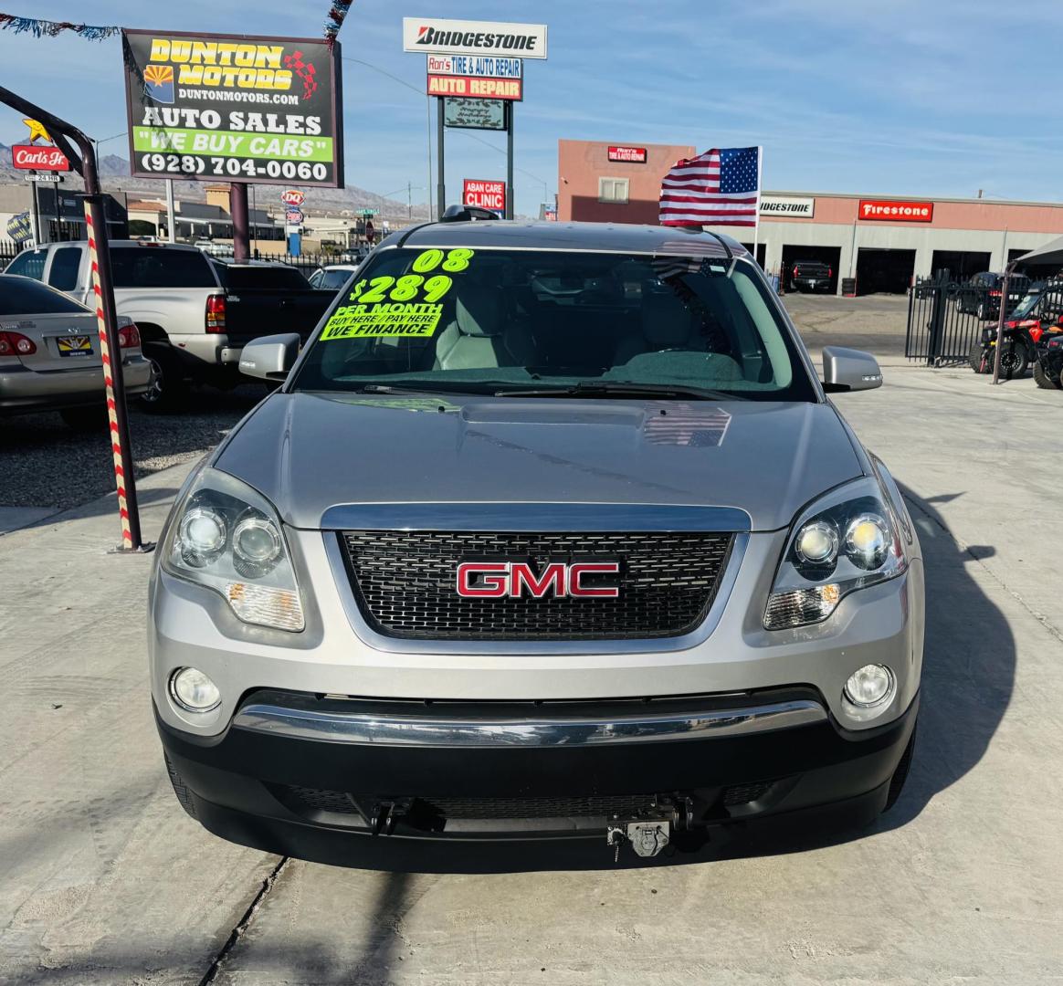 2008 Silver GMC Acadia , located at 2190 Hwy 95, Bullhead City, AZ, 86442, (928) 704-0060, 0.000000, 0.000000 - 2008 GMC acadia. 3rd row. lots of new parts. free warranty. backup camera, bluetooth. we finance, buy here pay here. free carfax. - Photo#1