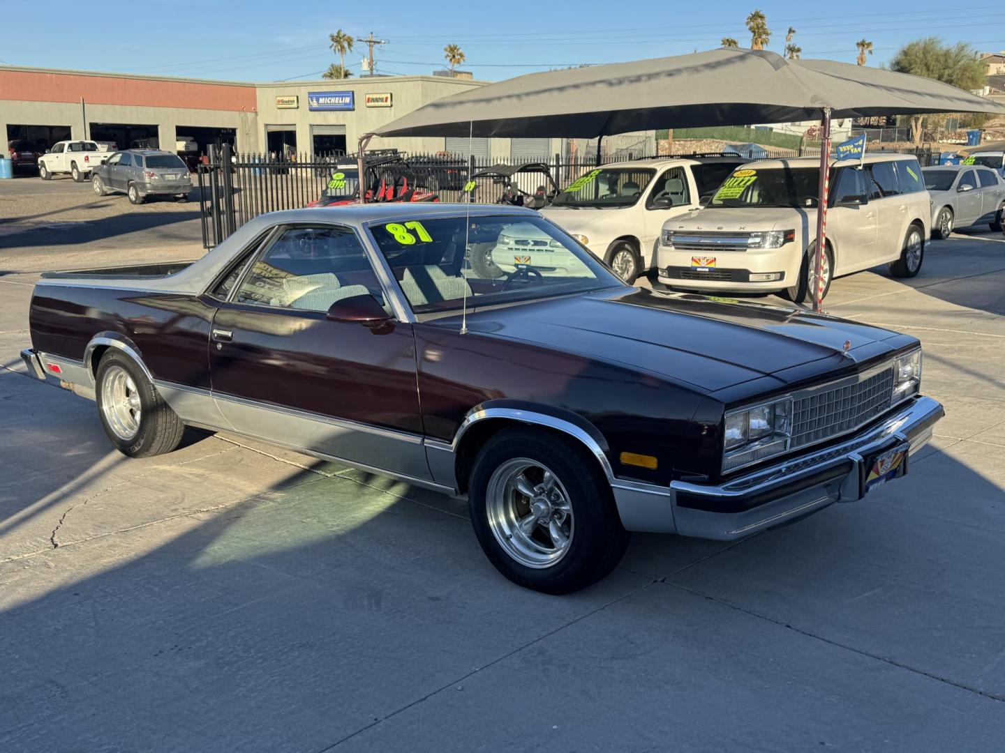 1987 /Rootbeer metallic Chevrolet El Camino , located at 2190 Hwy 95, Bullhead City, AZ, 86442, (928) 704-0060, 0.000000, 0.000000 - On consignment this beautiful 1987 Chevrolet el Camino . 5.0 V8 fuel injected . Lots of extras under the hood . Clean straight. Car . Runs great . Has ac - Photo#0