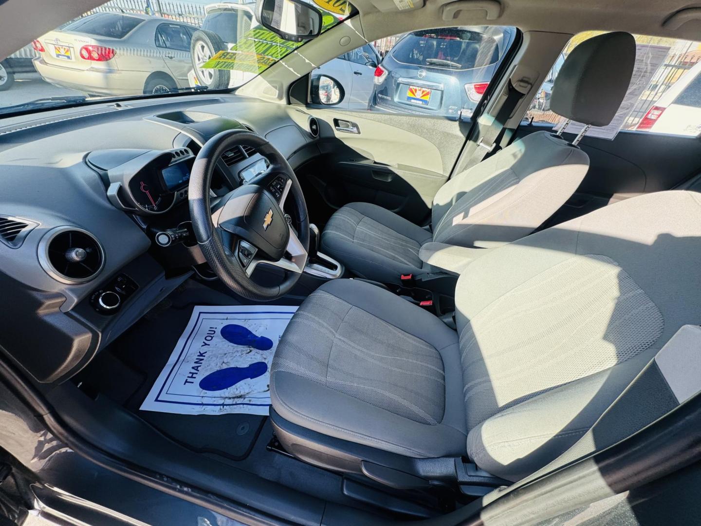 2013 grey Chevrolet Sonic LT Auto 5-Door (1G1JC6SG4D4) with an 1.8L L4 DOHC 24V engine, 6-Speed Automatic transmission, located at 2190 Hwy 95, Bullhead City, AZ, 86442, (928) 704-0060, 0.000000, 0.000000 - Photo#11