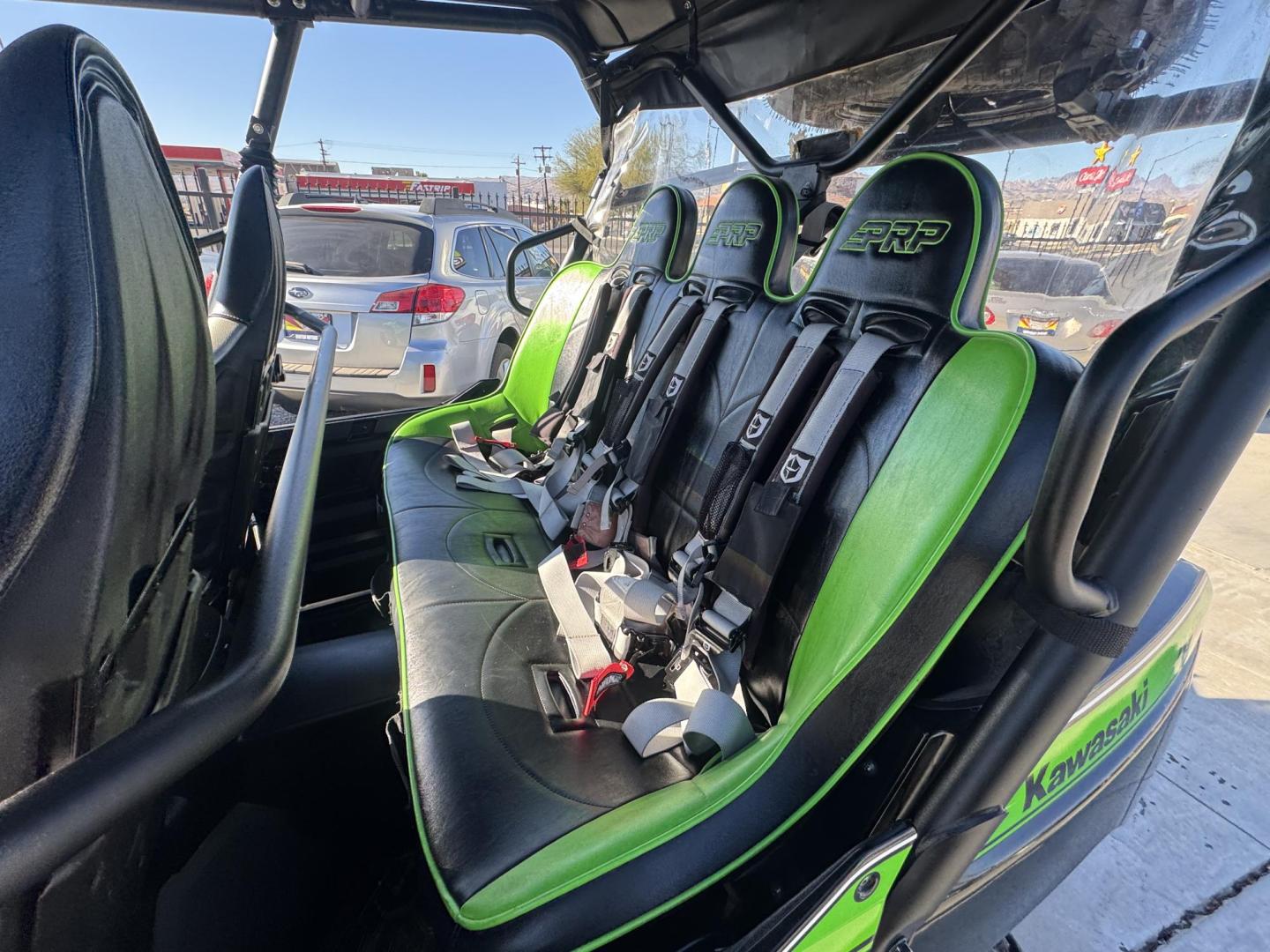 2018 green Kawasaki Teryx - (JKBRTCG12JB) , located at 2190 Hwy 95, Bullhead City, AZ, 86442, (928) 704-0060, 0.000000, 0.000000 - 1 owner lots of extras. hard top rear spare mount and carrier. 3 rear seats. seats 5. always garaged. - Photo#12