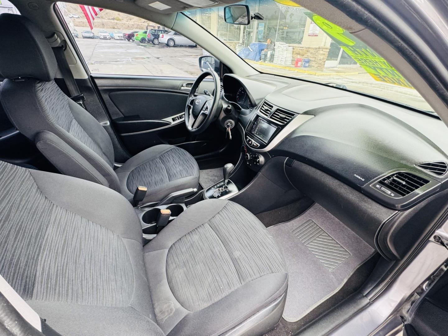 2016 grey Hyundai Accent SE 5-Door 6A (KMHCT5AEXGU) with an 1.6L L4 DOHC 16V engine, 6A transmission, located at 2190 Hwy 95, Bullhead City, AZ, 86442, (928) 704-0060, 0.000000, 0.000000 - 2016 hyundai accent Se. Brand new tires. completely serviced . 118k miles. in house financing available. - Photo#7