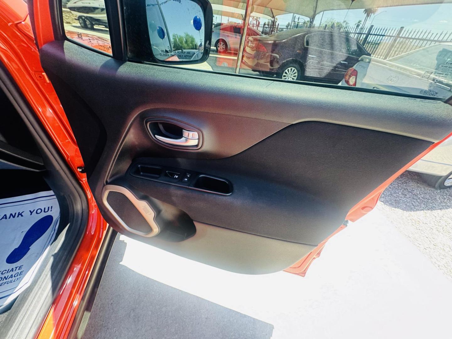 2017 Orange metallic Jeep Renegade Sport 4WD (ZACCJBAB1HP) with an 2.4L L4 DOHC 16V engine, 6M transmission, located at 2190 Hwy 95, Bullhead City, AZ, 86442, (928) 704-0060, 0.000000, 0.000000 - 1 owner. clean carfax. 4 wheel drive. financing available. free warranty. - Photo#15