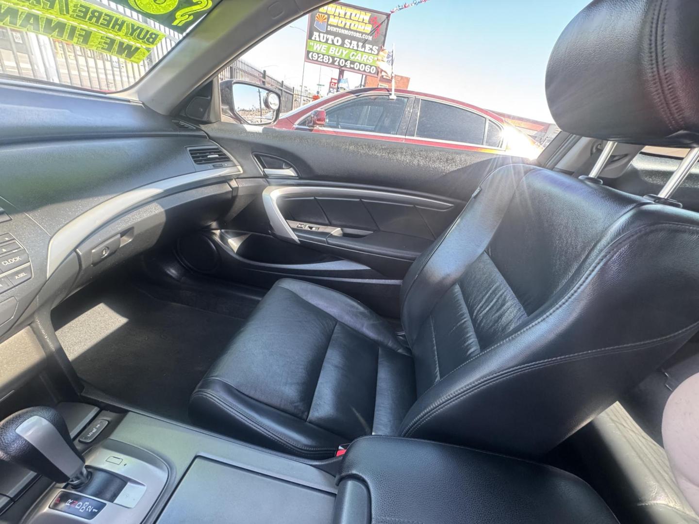 2008 Red /black Honda Accord EX-L Coupe AT (1HGCS12888A) with an 2.4L L4 DOHC 16V engine, 5-Speed Automatic Overdrive transmission, located at 2190 Hwy 95, Bullhead City, AZ, 86442, (928) 704-0060, 0.000000, 0.000000 - leather moonroof. completely serviced. free warranty. free carfax. Financing available. automatic trans. - Photo#10