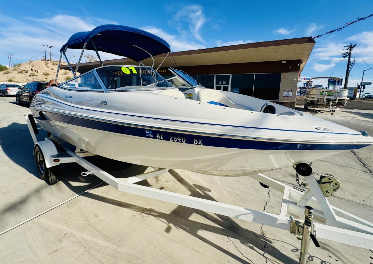 2007 White Ebbtide 180 SE , located at 2190 Hwy 95, Bullhead City, AZ, 86442, (928) 704-0060, 0.000000, 0.000000 - 2007 Ebbtide Boat 180. super clean . Only 160 hours. Bimini top. Full cover for boat. new battery recently serviced. free and clear title. ready for the lake. lots of extras. Mercury engine. clean clean - Photo#2