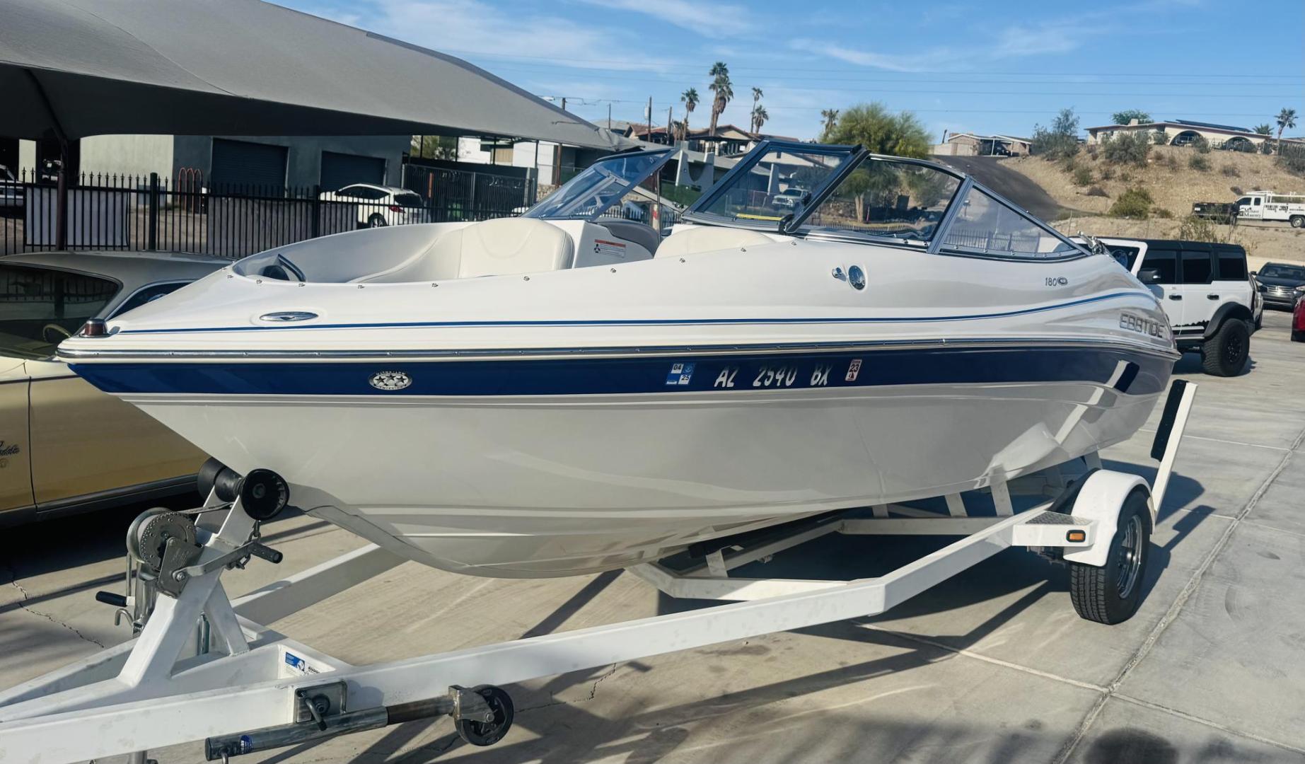 2007 White Ebbtide 180 SE , located at 2190 Hwy 95, Bullhead City, AZ, 86442, (928) 704-0060, 0.000000, 0.000000 - 2007 Ebbtide Boat 180. super clean . Only 160 hours. Bimini top. Full cover for boat. new battery recently serviced. free and clear title. ready for the lake. lots of extras. Mercury engine. clean clean - Photo#6