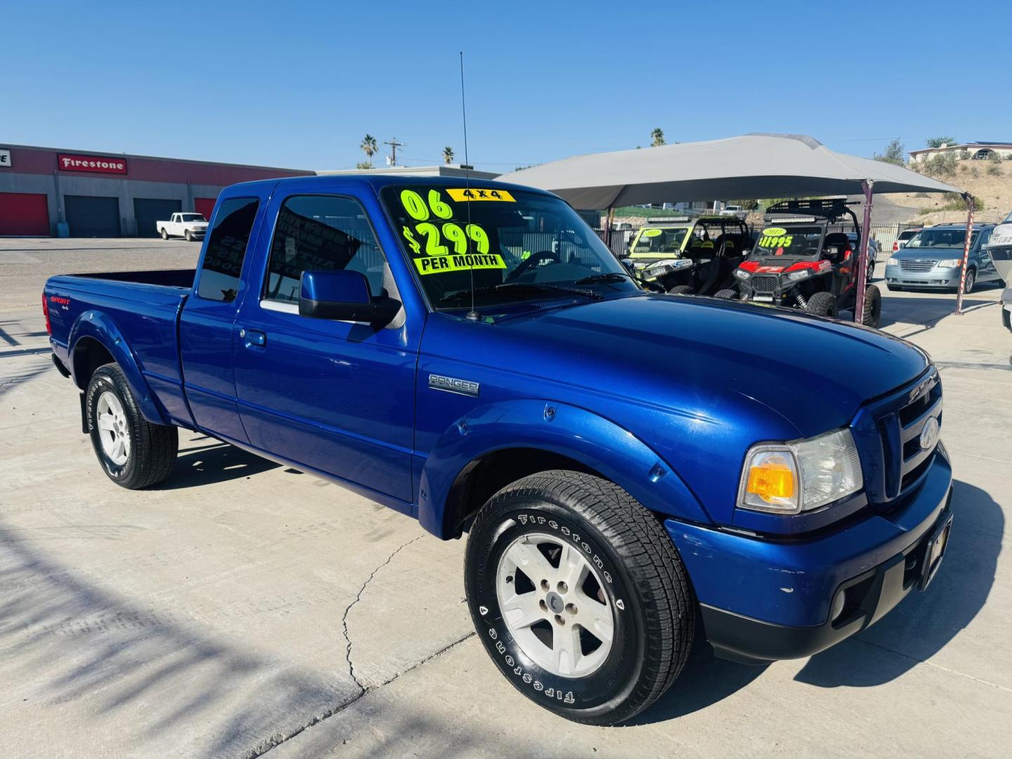 2006 Ming Blue /Grey Ford Ranger FX4 Level II SuperCab 4WD (1FTZR45E16P) with an 4.0L V6 SOHC 12V engine, located at 2190 Hwy 95, Bullhead City, AZ, 86442, (928) 704-0060, 0.000000, 0.000000 - 2006 ford ranger 4x4 . 4.0 engine automatic . Cold ac . In house financing . Buy here pay here , we finance . Free warranty - Photo#3