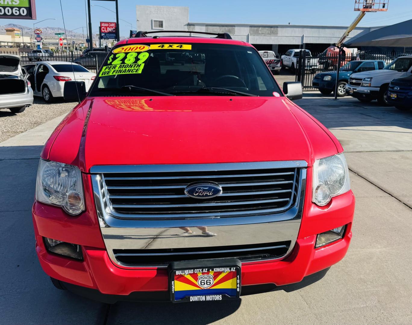 2009 Red Ford Explorer XLT 4.0L 4WD (1FMEU73E29U) with an 4.0L V6 SOHC 16V engine, 5-Speed Automatic transmission, located at 2190 Hwy 95, Bullhead City, AZ, 86442, (928) 704-0060, 0.000000, 0.000000 - 2009 Ford Explorer xlt. 4 wheel drive. Runs great. Free carfax. Free warranty. In house financing available. - Photo#1