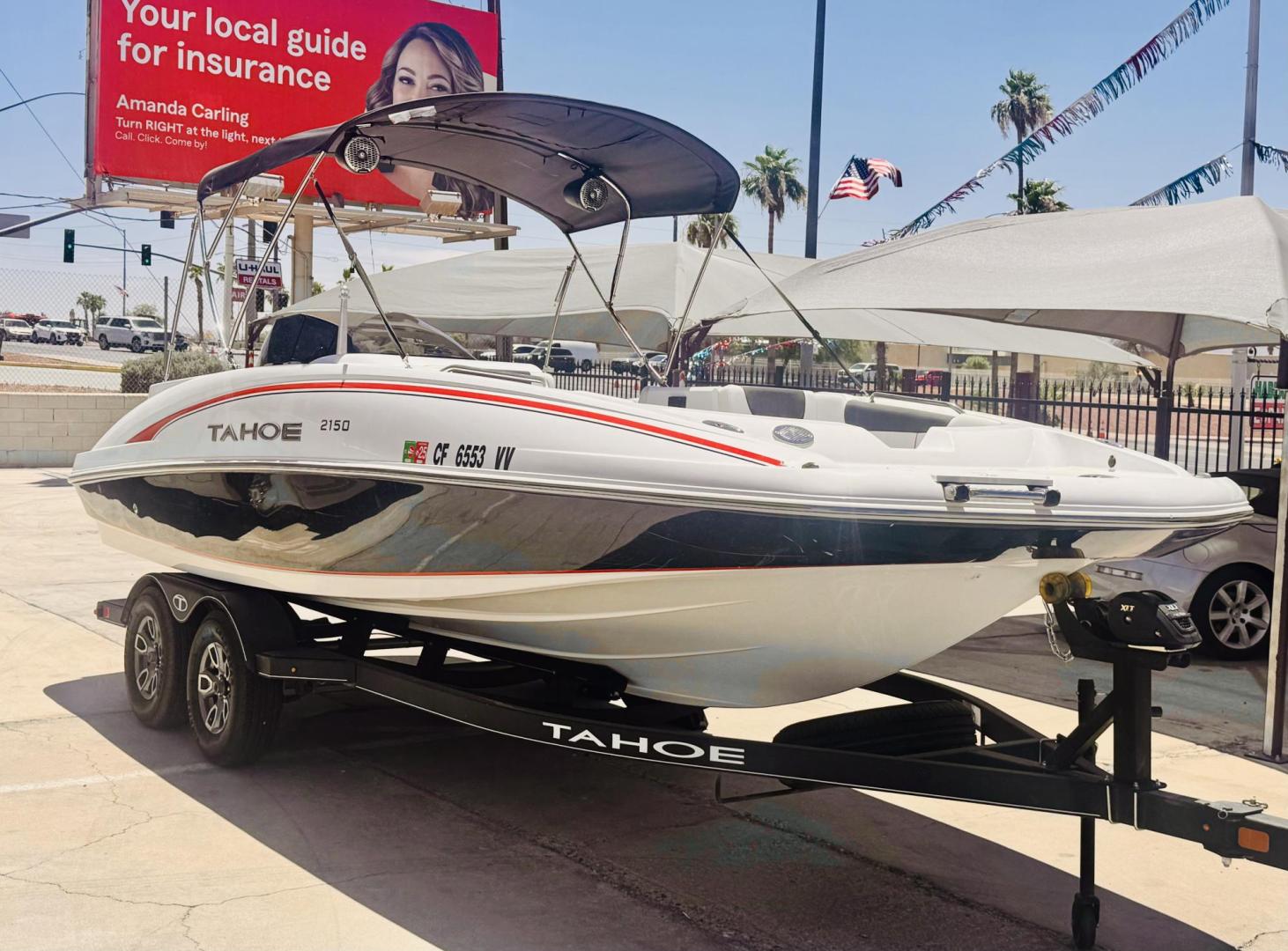 2022 White Tahoe 2150 , located at 2190 Hwy 95, Bullhead City, AZ, 86442, (928) 704-0060, 0.000000, 0.000000 - 1 owner 2022 Tahoe . Super clean custom stereo Bimini top full cover 38 hours . New tires . - Photo#0