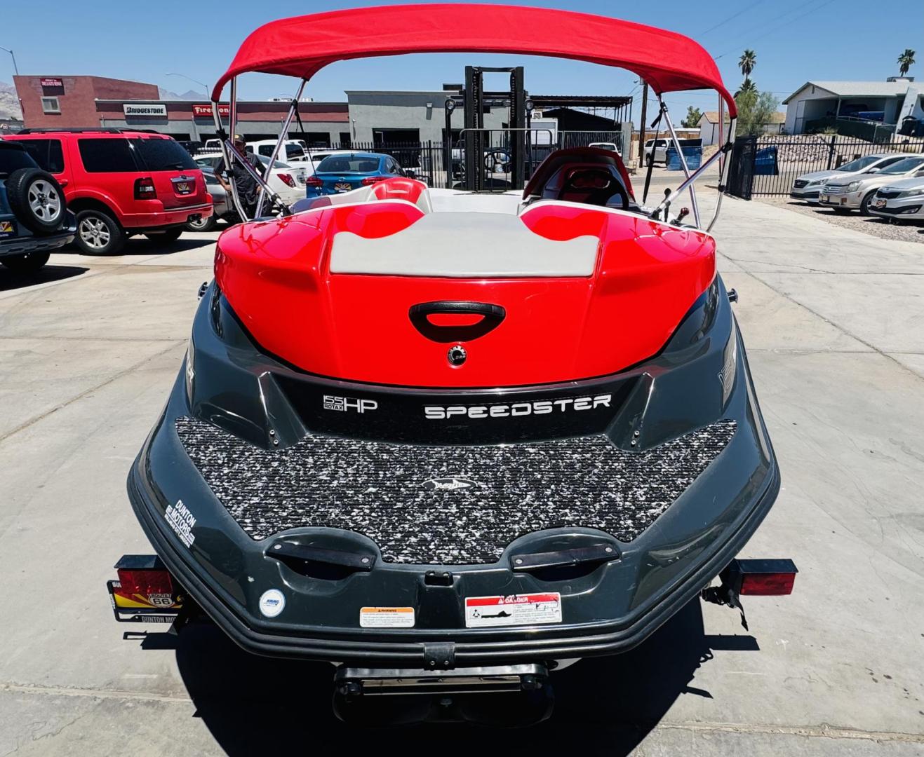 2011 /Red Seadoo Speedster , located at 2190 Hwy 95, Bullhead City, AZ, 86442, (928) 704-0060, 0.000000, 0.000000 - On consignment 2011 sea doo speedster 150only 111 hours . clean clean clean. nice bimini top. custom stereo. spare tire for trailer. always garaged. free and clear title. great running boat . new battery, recently serviced. needs nothing. 15 ft in length. 4 tech 4 stroke engine. Engine: Supercharged - Photo#5