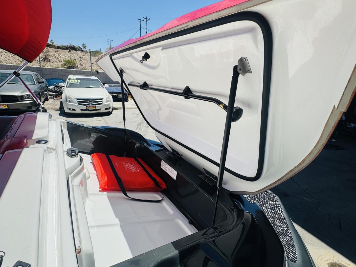 2011 /Red Seadoo Speedster , located at 2190 Hwy 95, Bullhead City, AZ, 86442, (928) 704-0060, 0.000000, 0.000000 - On consignment 2011 sea doo speedster 150only 111 hours . clean clean clean. nice bimini top. custom stereo. spare tire for trailer. always garaged. free and clear title. great running boat . new battery, recently serviced. needs nothing. 15 ft in length. 4 tech 4 stroke engine. Engine: Supercharged - Photo#15