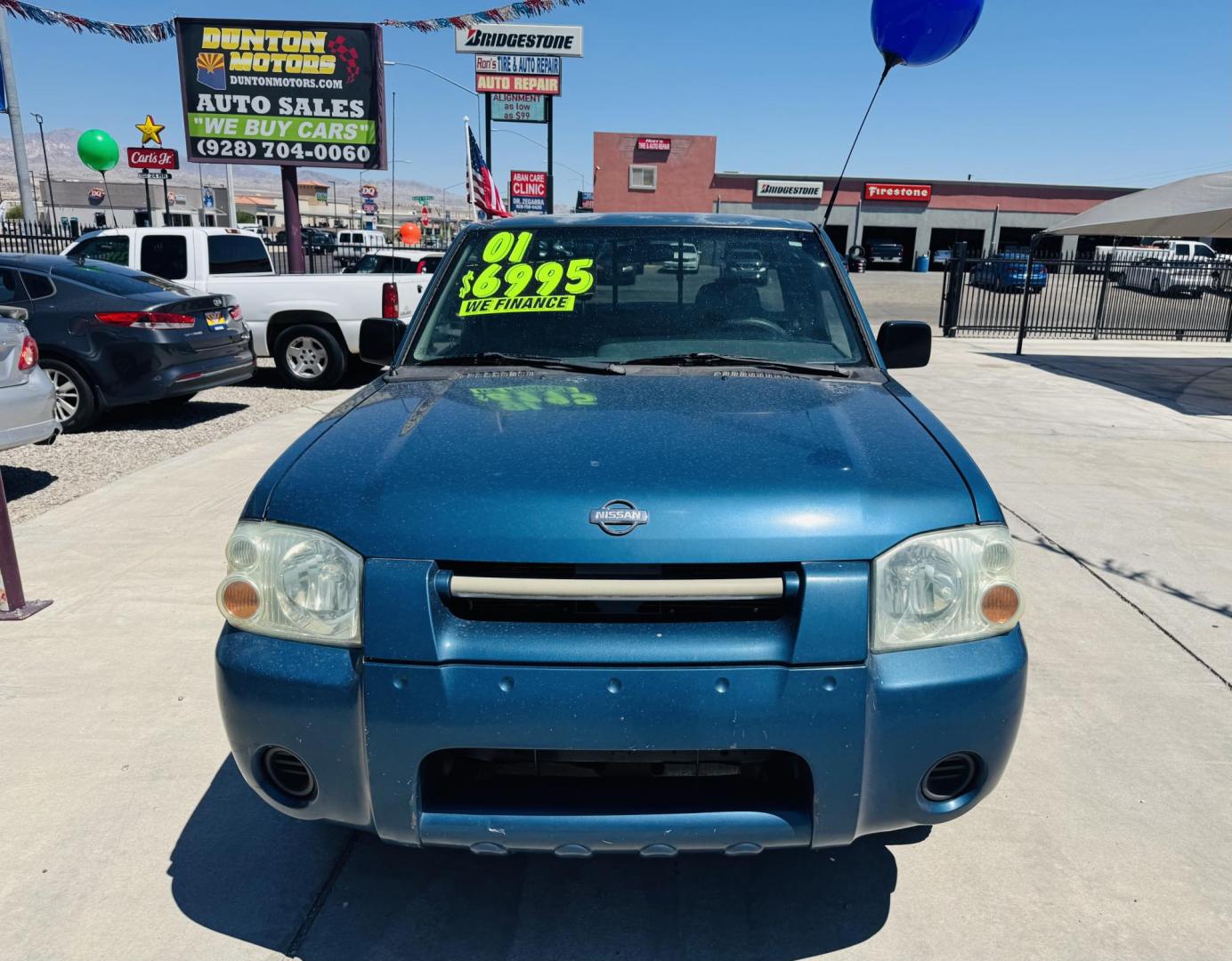 2001 Teal /Grey Nissan Frontier XE King Cab , located at 2190 Hwy 95, Bullhead City, AZ, 86442, (928) 704-0060, 0.000000, 0.000000 - 2001 NIssan Frontier truck. king cab. 2 wd. manual transmission. New transmission with warranty. brand new tires. 141k miles on engine. Runs and drives great. Ice cold AC. in house financing available. all new ac system. new compressor, dryer , condensor etc. free warranty on truck and a/c system. - Photo#2