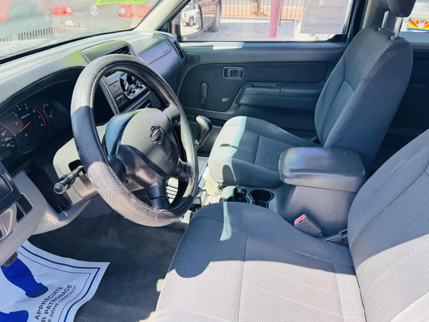 2001 Teal /Grey Nissan Frontier XE King Cab , located at 2190 Hwy 95, Bullhead City, AZ, 86442, (928) 704-0060, 0.000000, 0.000000 - 2001 NIssan Frontier truck. king cab. 2 wd. manual transmission. New transmission with warranty. brand new tires. 141k miles on engine. Runs and drives great. Ice cold AC. in house financing available. all new ac system. new compressor, dryer , condensor etc. free warranty on truck and a/c system. - Photo#12