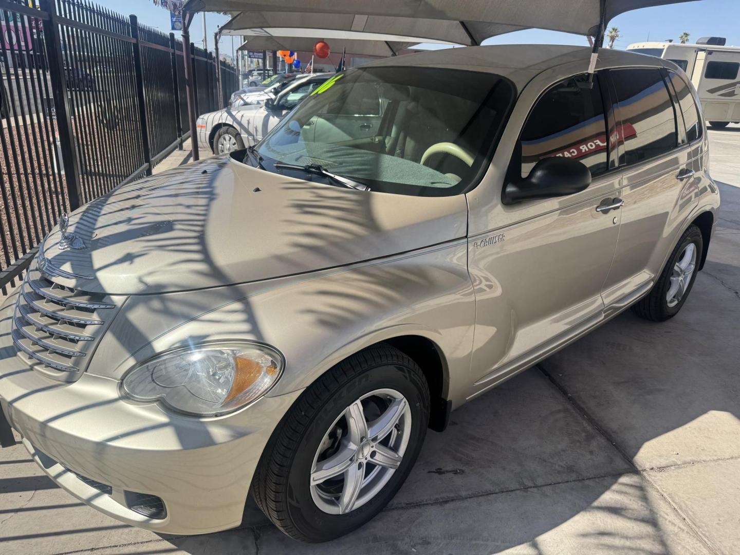 2006 Gold Chrysler PT Cruiser Touring Edition (3A4FY58B76T) with an 2.4L L4 DOHC 16V engine, located at 2190 Hwy 95, Bullhead City, AZ, 86442, (928) 704-0060, 0.000000, 0.000000 - super clean best of show pt cruiser. 2006 touring edition. brand new tires/wheels. serpentine belts been replaced. elderly owned. great running car. needs nothing. - Photo#1