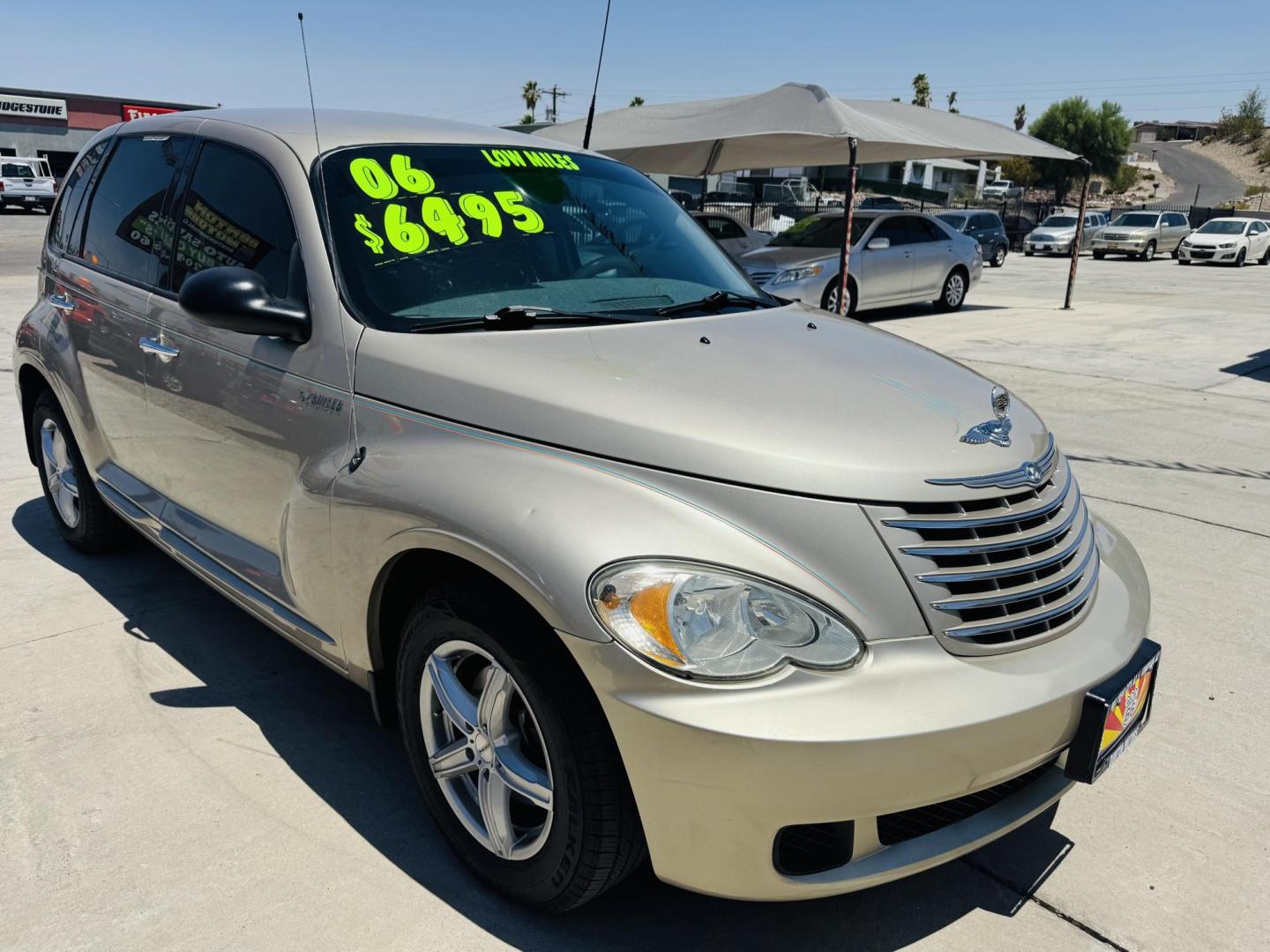 2006 Gold Chrysler PT Cruiser Touring Edition (3A4FY58B76T) with an 2.4L L4 DOHC 16V engine, located at 2190 Hwy 95, Bullhead City, AZ, 86442, (928) 704-0060, 0.000000, 0.000000 - super clean best of show pt cruiser. 2006 touring edition. brand new tires/wheels. serpentine belts been replaced. elderly owned. great running car. needs nothing. - Photo#7