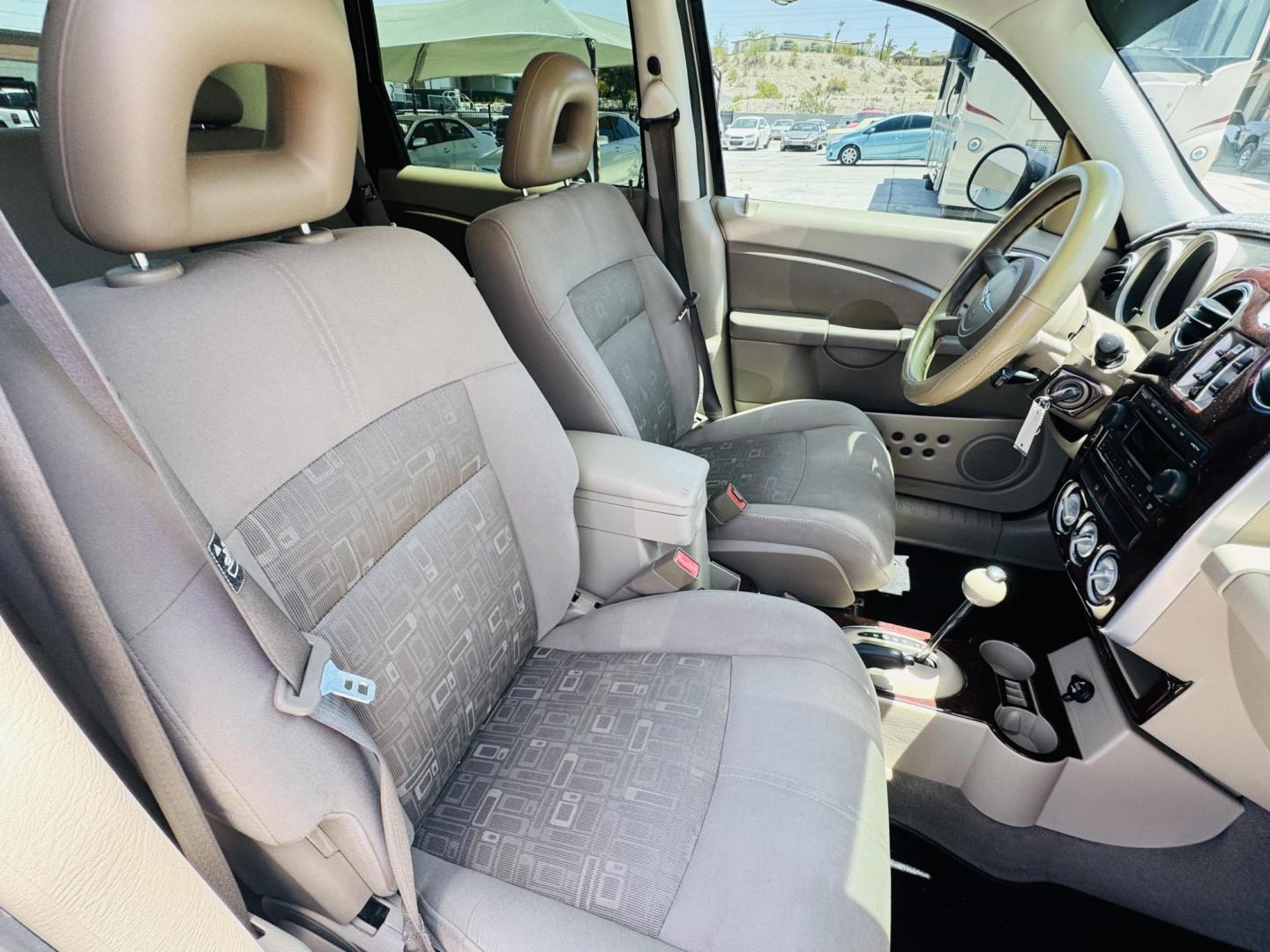 2006 Gold Chrysler PT Cruiser Touring Edition (3A4FY58B76T) with an 2.4L L4 DOHC 16V engine, located at 2190 Hwy 95, Bullhead City, AZ, 86442, (928) 704-0060, 0.000000, 0.000000 - super clean best of show pt cruiser. 2006 touring edition. brand new tires/wheels. serpentine belts been replaced. elderly owned. great running car. needs nothing. - Photo#17