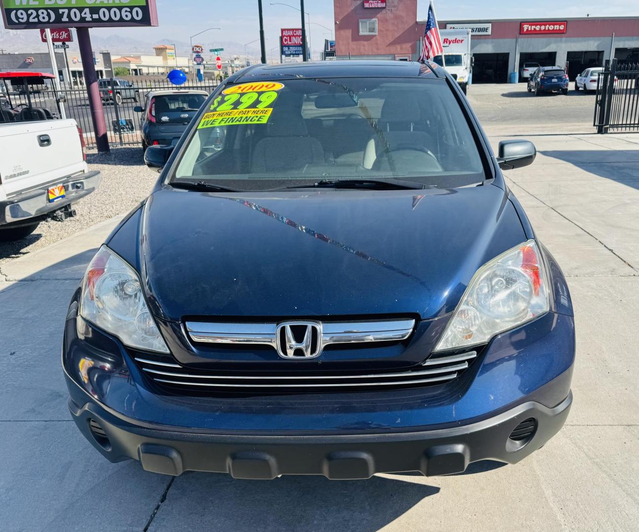 2009 blue Honda CR-V EX 2WD 5-Speed AT (5J6RE38519L) with an 2.4L L4 DOHC 16V engine, 5-Speed Automatic transmission, located at 2190 Hwy 95, Bullhead City, AZ, 86442, (928) 704-0060, 0.000000, 0.000000 - 2009 Honda Cr-V. 1 owner. free carfax. free warranty. IN house financing. Buy Here Pay Here. Greart running reliable car. - Photo#2