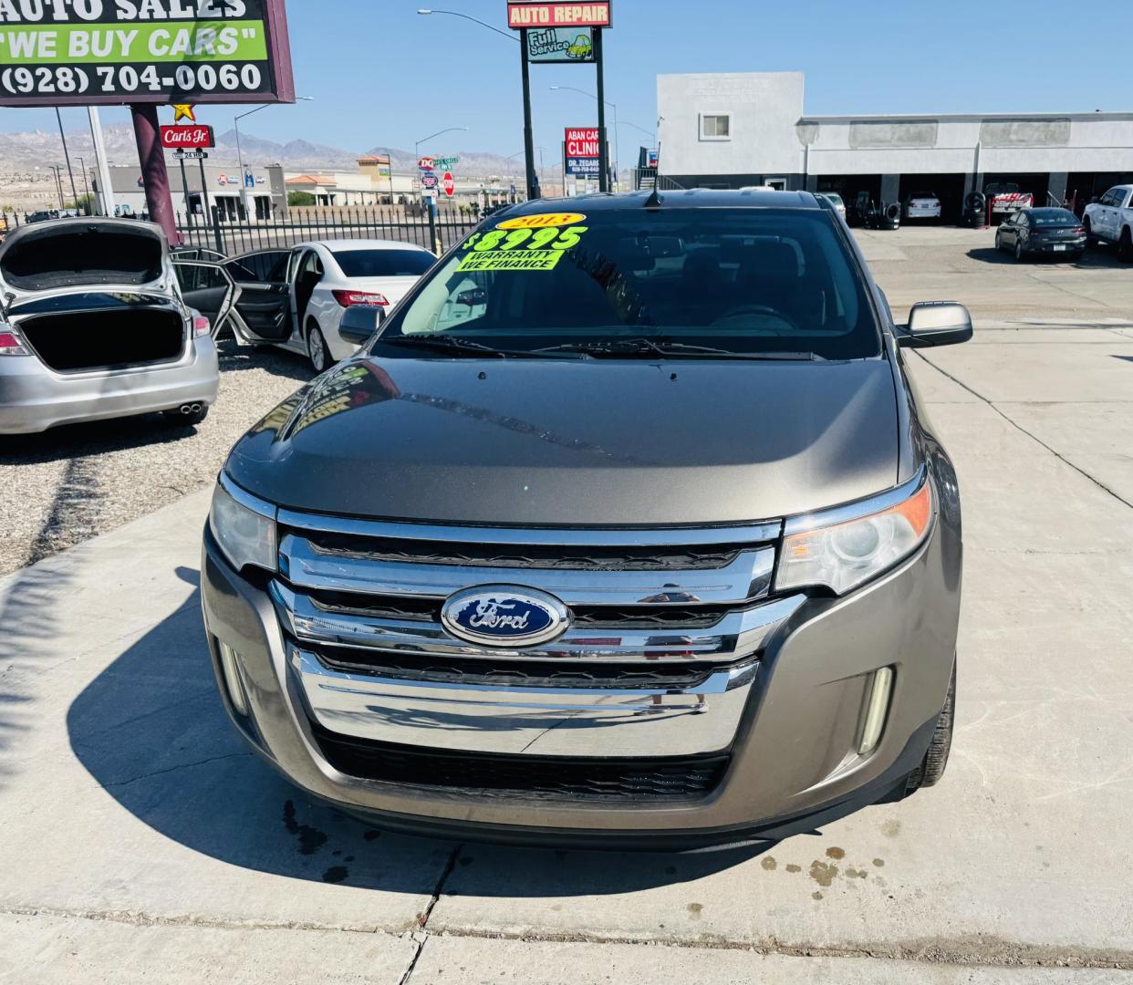 2013 Bronze Ford Edge Limited FWD (2FMDK3KC9DB) with an 3.5L V6 DOHC 24V engine, 6-Speed Automatic transmission, located at 2190 Hwy 95, Bullhead City, AZ, 86442, (928) 704-0060, 0.000000, 0.000000 - Photo#2