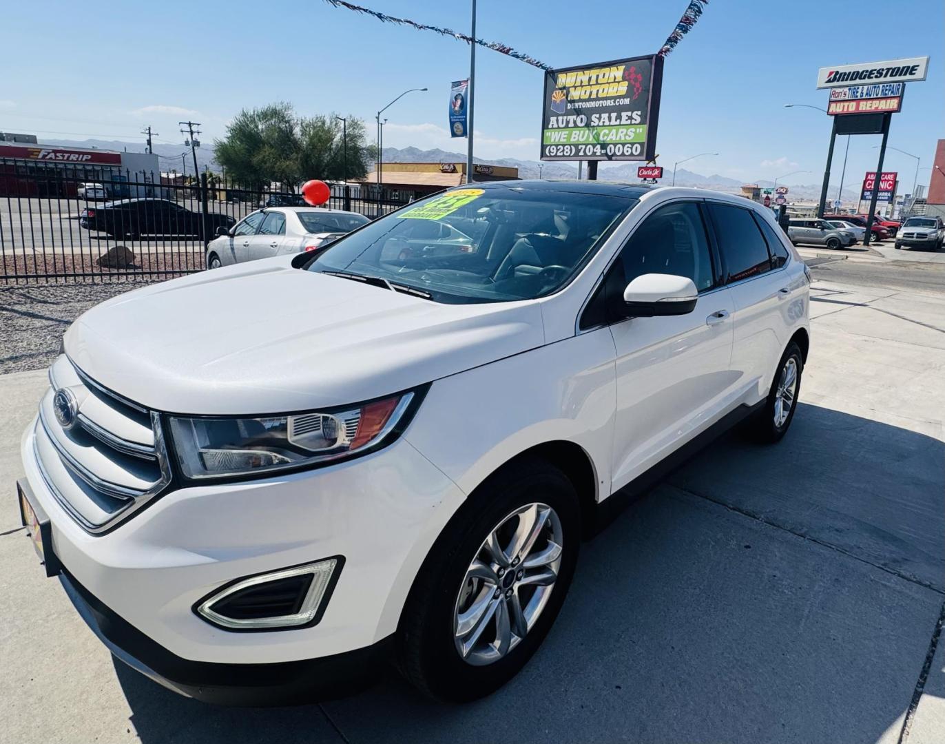 2015 White Ford Edge SEL AWD (2FMTK4J84FB) with an 3.5L V6 DOHC 24V engine, 6-Speed Automatic transmission, located at 2190 Hwy 95, Bullhead City, AZ, 86442, (928) 704-0060, 0.000000, 0.000000 - Photo#0