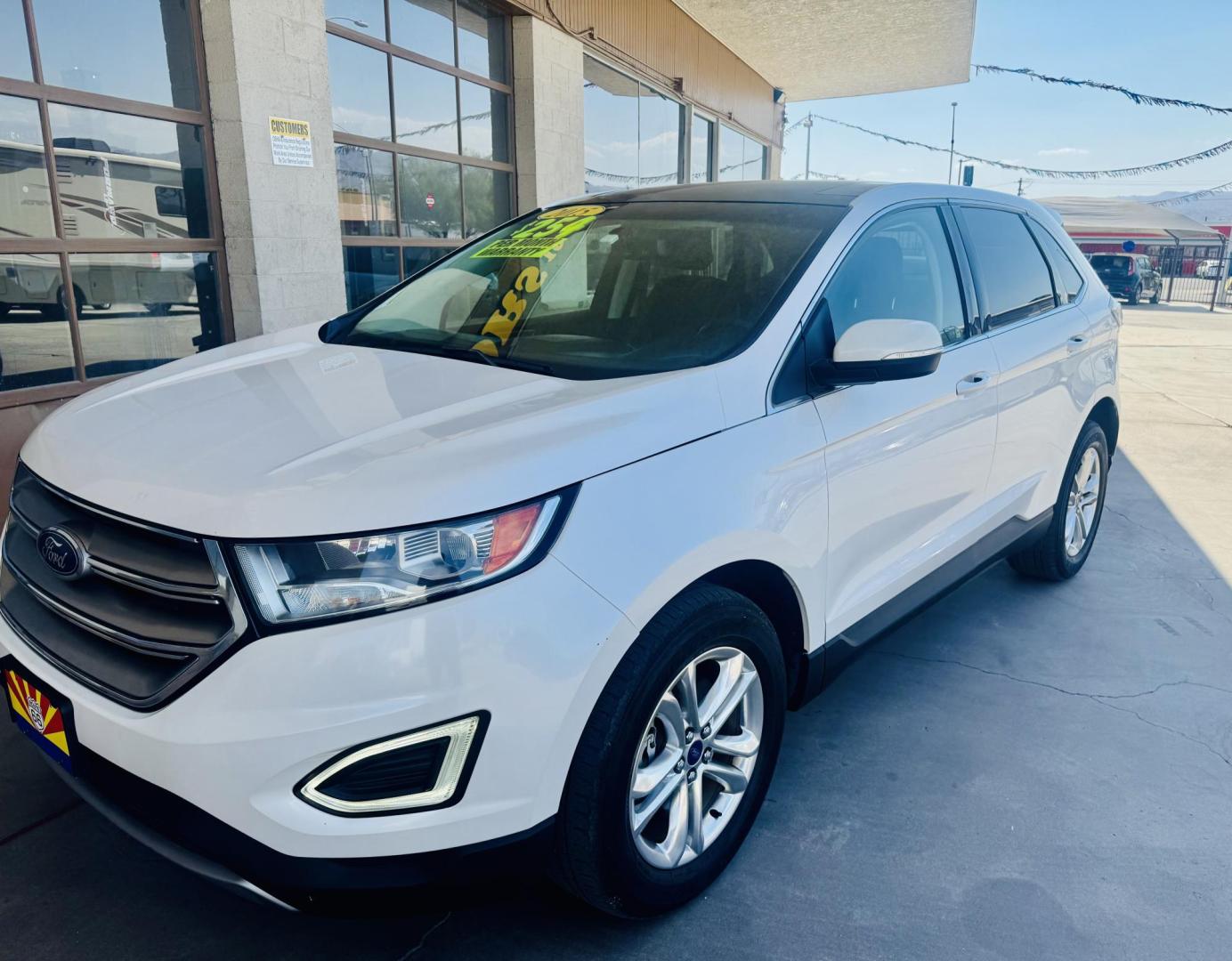 2015 White Ford Edge SEL AWD (2FMTK4J84FB) with an 3.5L V6 DOHC 24V engine, 6-Speed Automatic transmission, located at 2190 Hwy 95, Bullhead City, AZ, 86442, (928) 704-0060, 0.000000, 0.000000 - Photo#20