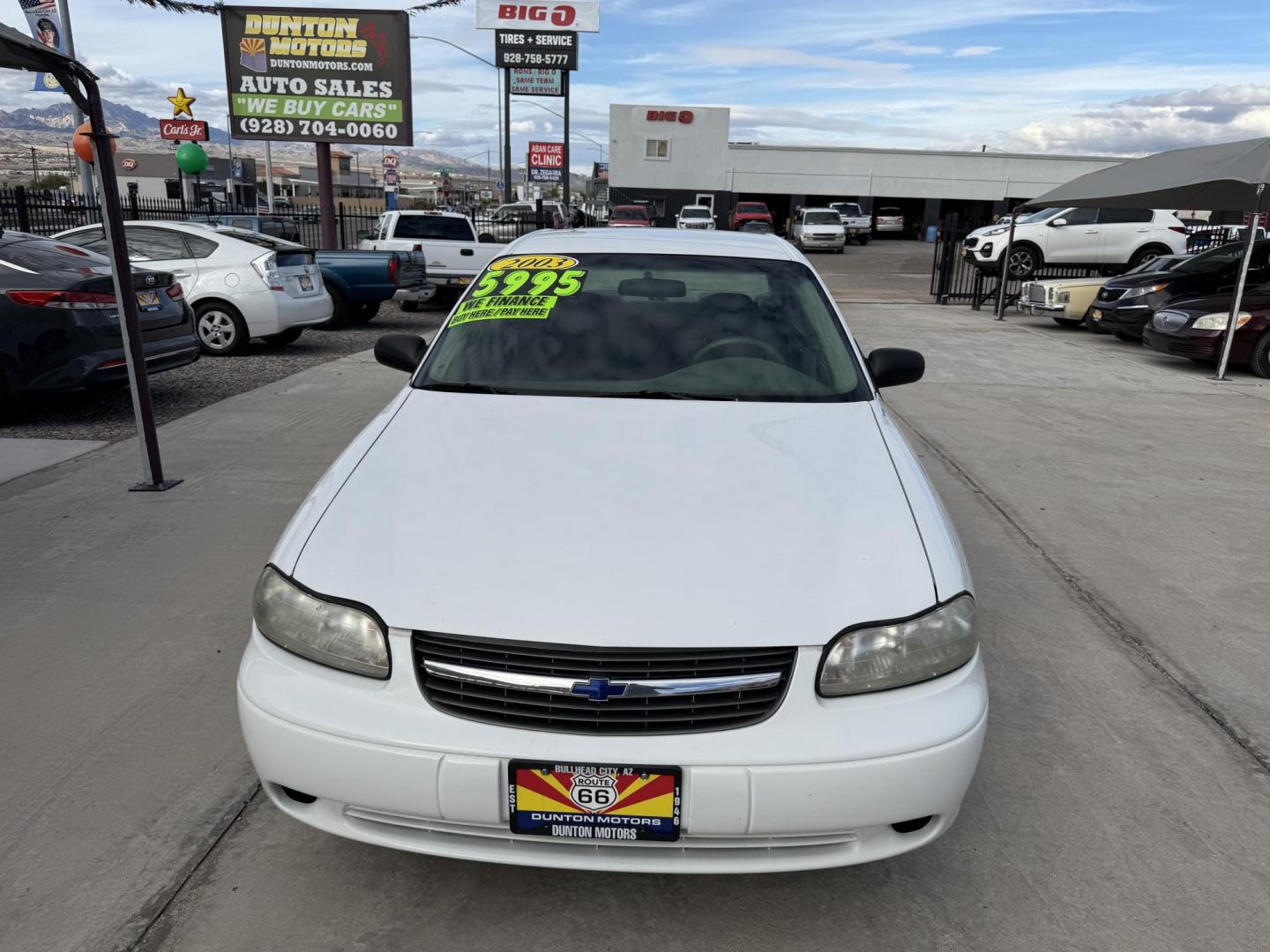 2003 White Chevrolet Malibu Base (1G1ND52J73M) with an 3.1L V6 OHV 12V engine, 4-Speed Automatic Overdrive transmission, located at 2190 Hwy 95, Bullhead City, AZ, 86442, (928) 704-0060, 0.000000, 0.000000 - in house financing available. - Photo#2