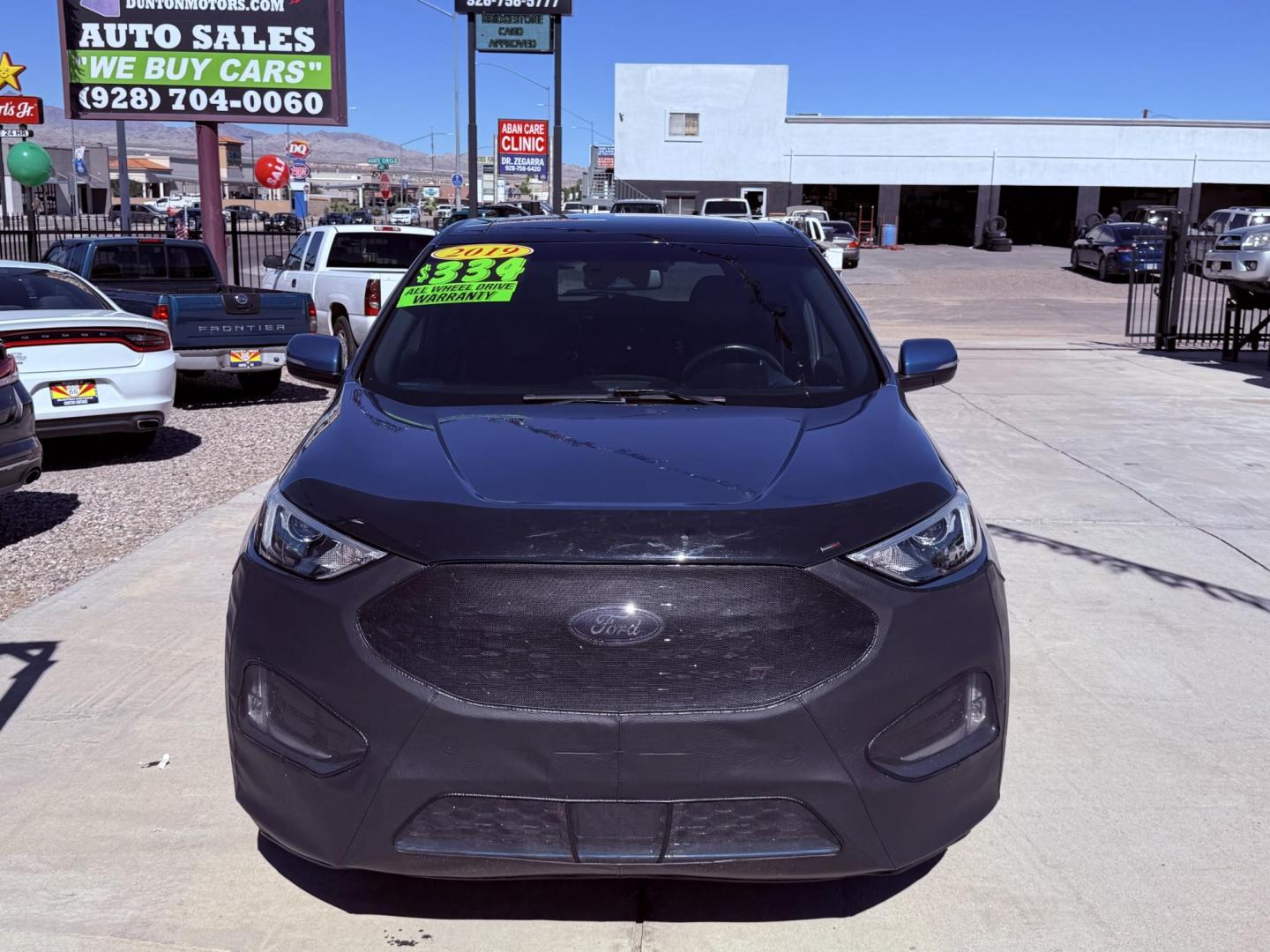 2019 Blue metallic /black Ford Edge Sport AWD (2FMPK4AP2KB) with an 2.7L V6 DOCH 24V engine, 6A transmission, located at 2190 Hwy 95, Bullhead City, AZ, 86442, (928) 704-0060, 0.000000, 0.000000 - 2019 Ford Edge. All wheel drive. 1 owner. only 74k miles. Elderly owned. Fully loaded. leather, moonroof, heater and cooled seats. backup camera, free carfax, free warranty. custom front sports bra , seat covers, dash matt. this customer took excellent care of this super clean great running SUV. own - Photo#4