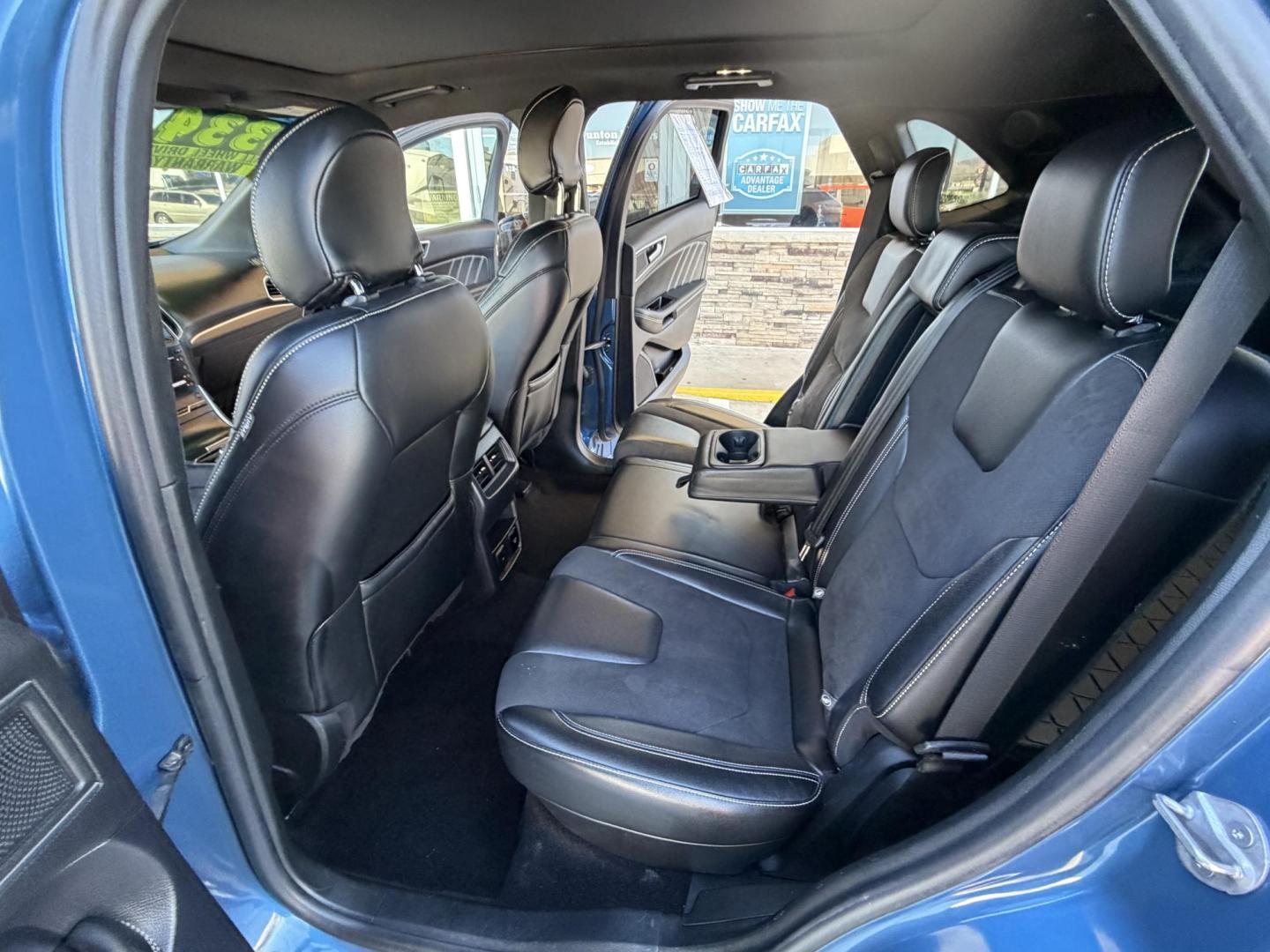 2019 Blue metallic /black Ford Edge Sport AWD (2FMPK4AP2KB) with an 2.7L V6 DOCH 24V engine, 6A transmission, located at 2190 Hwy 95, Bullhead City, AZ, 86442, (928) 704-0060, 0.000000, 0.000000 - 2019 Ford Edge. All wheel drive. 1 owner. only 74k miles. Elderly owned. Fully loaded. leather, moonroof, heater and cooled seats. backup camera, free carfax, free warranty. custom front sports bra , seat covers, dash matt. this customer took excellent care of this super clean great running SUV. own - Photo#18