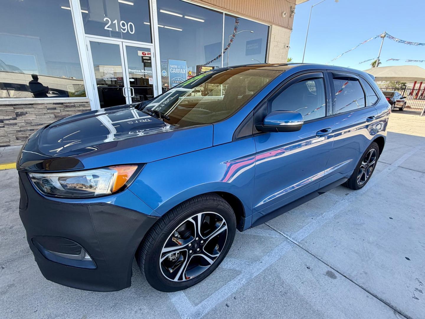 2019 Blue metallic /black Ford Edge Sport AWD (2FMPK4AP2KB) with an 2.7L V6 DOCH 24V engine, 6A transmission, located at 2190 Hwy 95, Bullhead City, AZ, 86442, (928) 704-0060, 0.000000, 0.000000 - 2019 Ford Edge. All wheel drive. 1 owner. only 74k miles. Elderly owned. Fully loaded. leather, moonroof, heater and cooled seats. backup camera, free carfax, free warranty. custom front sports bra , seat covers, dash matt. this customer took excellent care of this super clean great running SUV. own - Photo#20