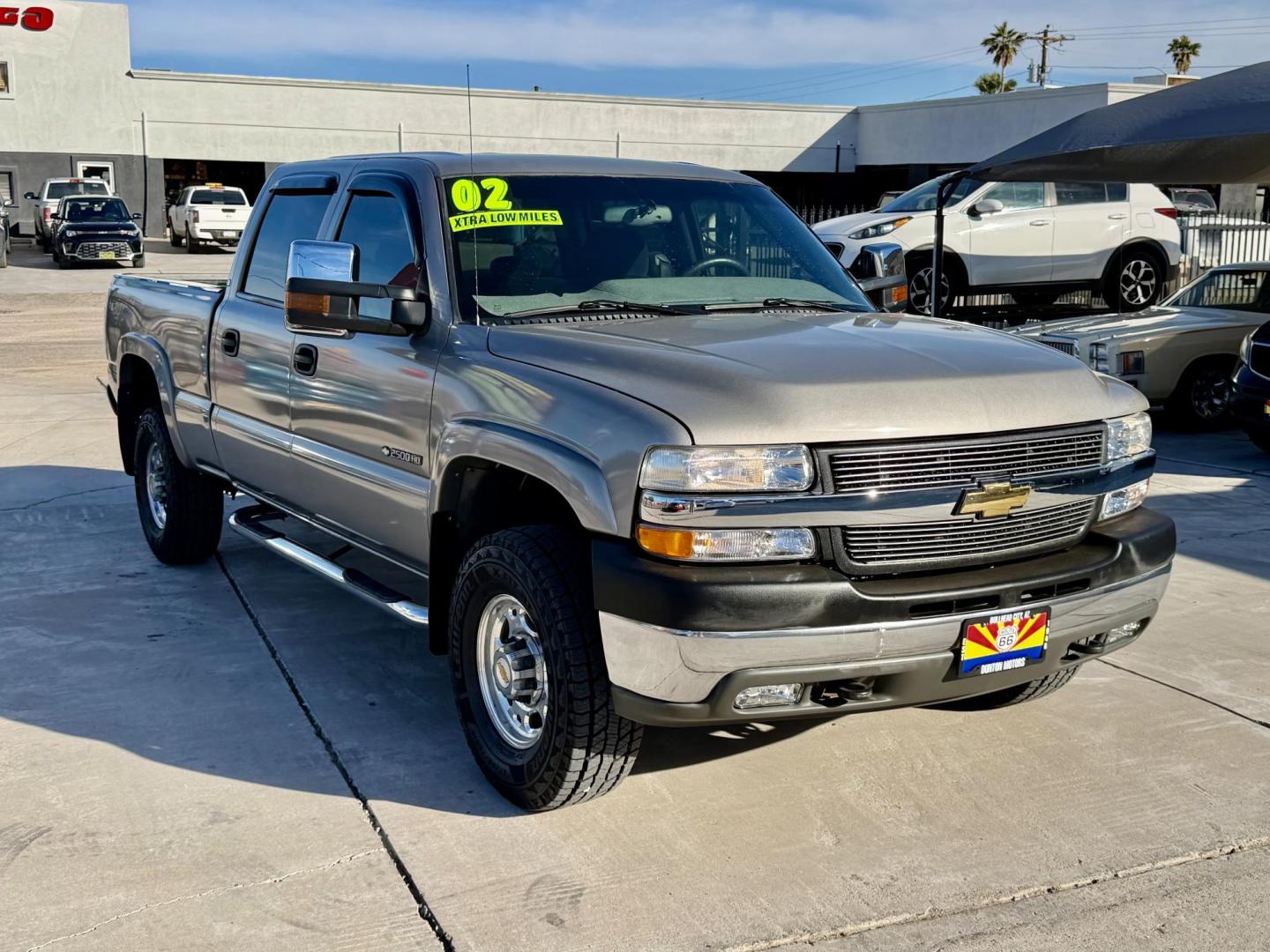 2002 Charcoal /grey Chevrolet Silverado 2500HD Crew Cab Long Bed 4WD (1GCHK23U92F) with an 6.0L V8 OHV 16V engine, located at 2190 Hwy 95, Bullhead City, AZ, 86442, (928) 704-0060, 0.000000, 0.000000 - 2002 Chevrolet Silverado crew cab short bed 4x4. Brand new tires . completelyt serviced. power windows, locks, tilt cruise. bedliner. tow package. 2500 series 6.0 engine. free and clear arizona title. Only at Dunton Motors. Financing available on approved credit. - Photo#2