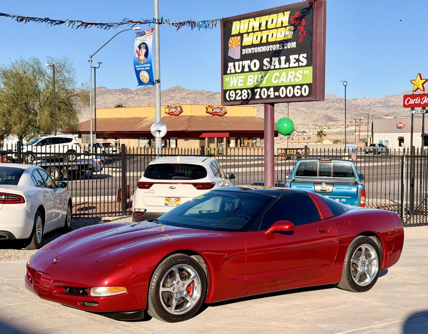 2000 Red /black Chevrolet Corvette Coupe (1G1YY22G5Y5) with an 5.7L V8 OHV 16V engine, located at 2190 Hwy 95, Bullhead City, AZ, 86442, (928) 704-0060, 0.000000, 0.000000 - super super super clean. 2000 Chevrolet Corvette. 2000 automatic. coupe. lots of extras, custom exhaust. 12 disc cd changer, corvette custom cover. Always garaged. custom calipers painted to match. Arizona title. On consignment. - Photo#1