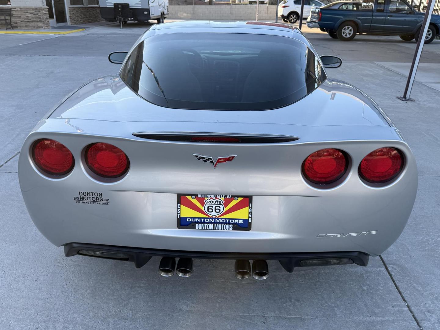 2006 Silver /black Chevrolet Corvette Coupe (1G1YY26U465) with an 6.0L V8 OHV 16V engine, located at 2190 Hwy 95, Bullhead City, AZ, 86442, (928) 704-0060, 0.000000, 0.000000 - on consignment . free and clear Arizona title. super clean . clean carfax. Only 48k miles. automatic trans. glass panel top. 2006 corvette coupe - Photo#2