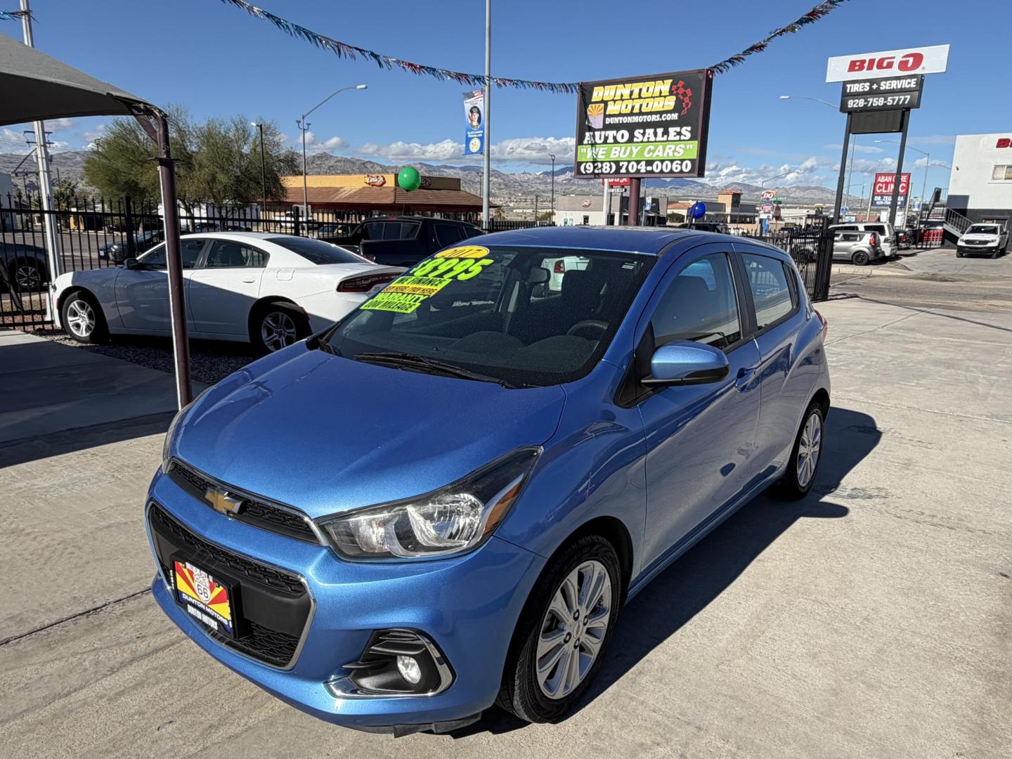 2017 Blue Chevrolet Spark 1LT CVT (KL8CD6SA7HC) with an 1.4L L4 16V DOHC engine, CVT transmission, located at 2190 Hwy 95, Bullhead City, AZ, 86442, (928) 704-0060, 0.000000, 0.000000 - 2017 Chevrolet Spark. great gas mileage. clean carfax. only 80k miles. In house financing available. We finance. brand new tires ice cold ac. - Photo#1
