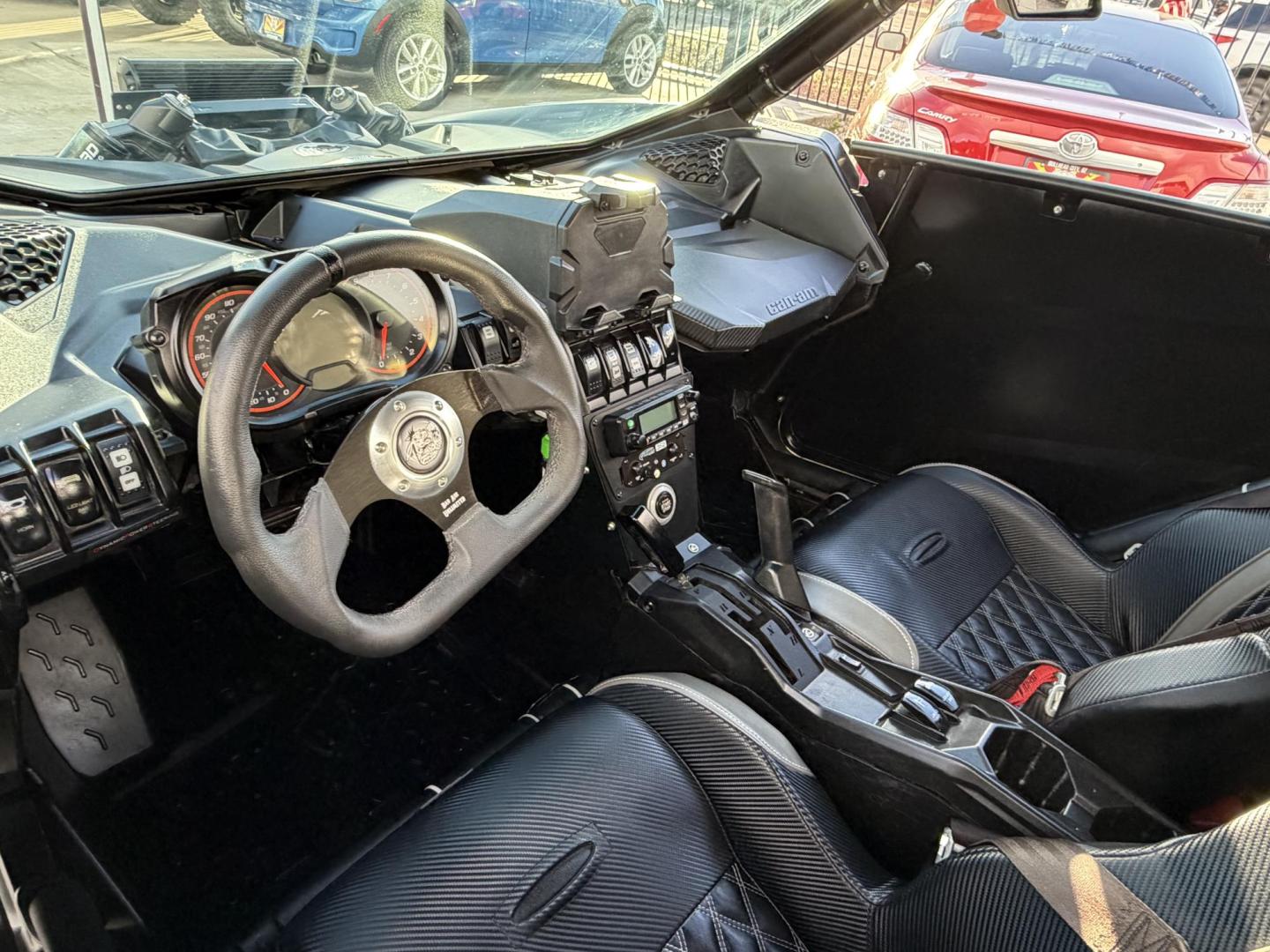 2019 Black Can-Am Maverick X3 X RS Turbo R - (3JBVXAW40KK) , located at 2190 Hwy 95, Bullhead City, AZ, 86442, (928) 704-0060, 0.000000, 0.000000 - 2019 Can Am Maverick x3 turbo R. 3200 miles. ruged radio cab and driver passenger communicaitions, g force helmets included, speakers. mts shocks, amber light bars, mud guards, aces racing oversized seats. light whips, full doors. trailer also available if interested. - Photo#7